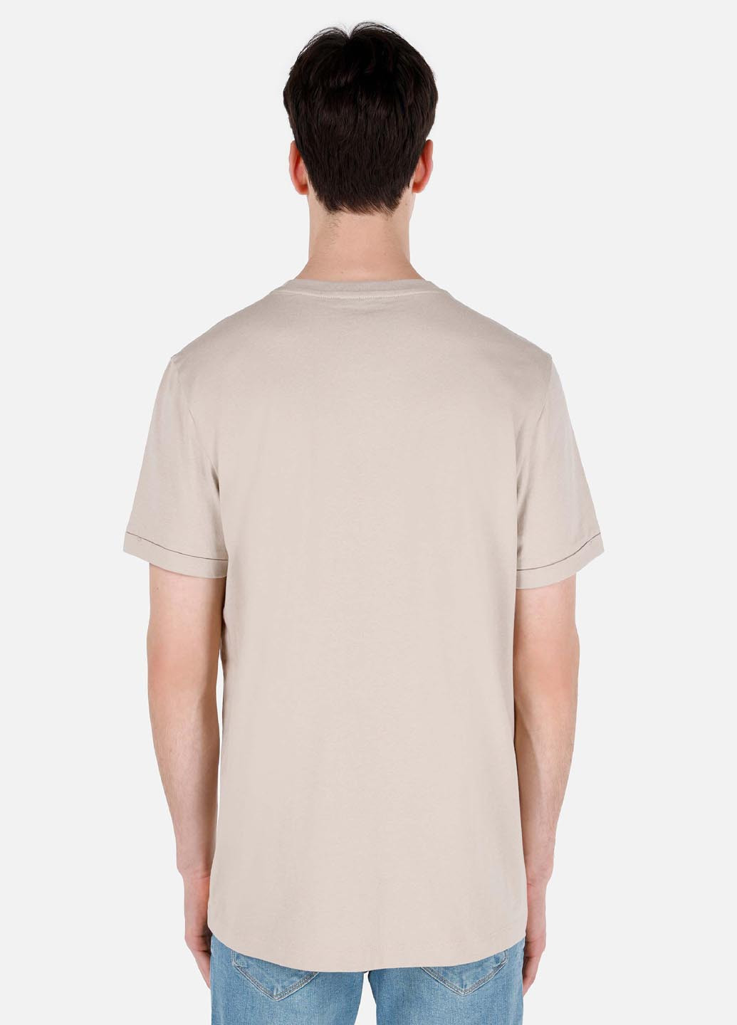 Футболка Colin's однотонний бежевий кежуали трикотаж, бавовна