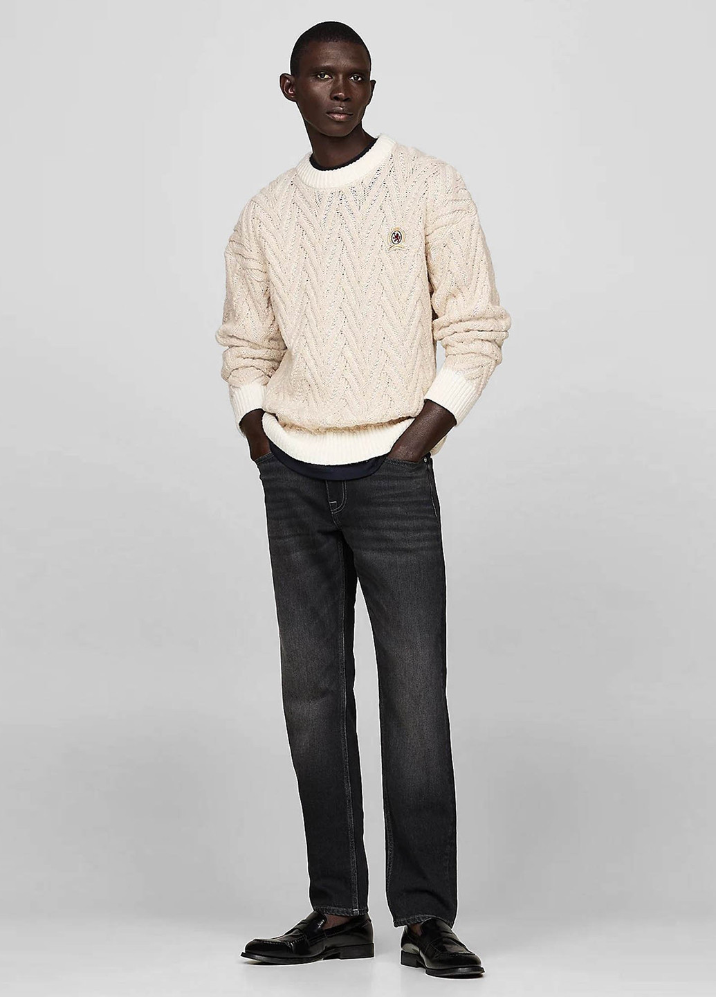 Черные демисезонные зауженные джинсы Tommy Hilfiger