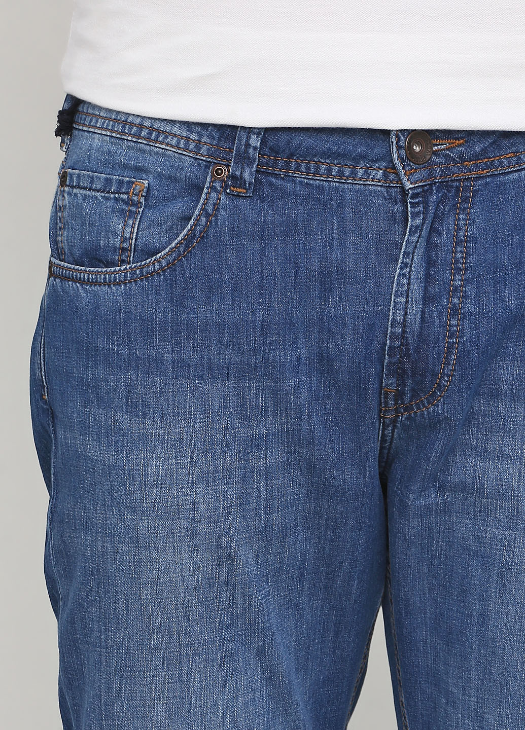 Синие летние прямые джинсы Madoc