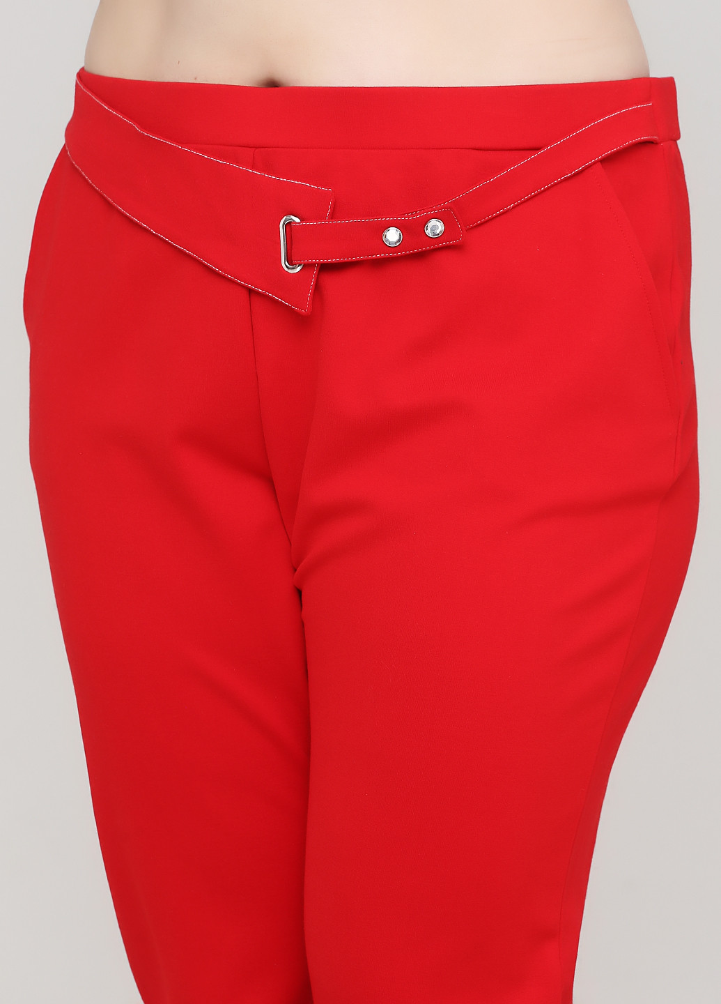 Красные кэжуал демисезонные прямые брюки Zauberhose