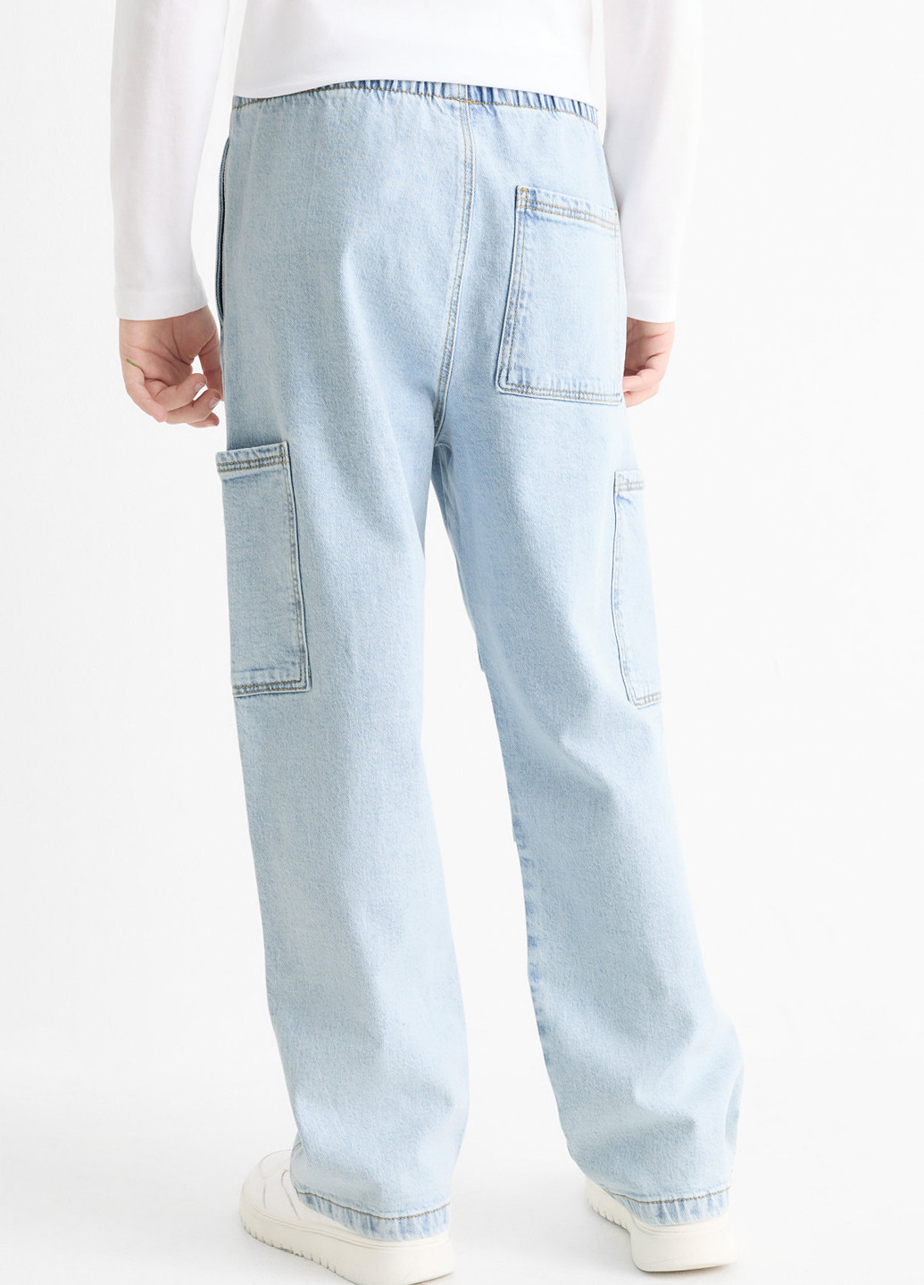 Голубые демисезонные карго джинсы C&A