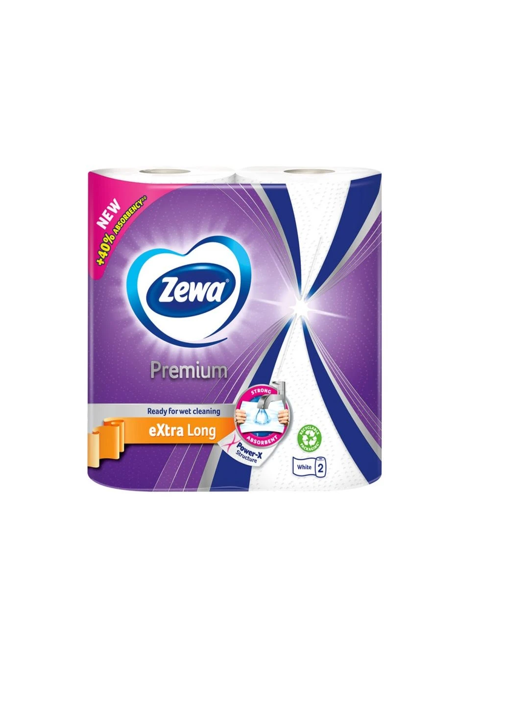 Паперові рушники Extra Long 2 шари 120 відривів 2 рулони Zewa (213369607)