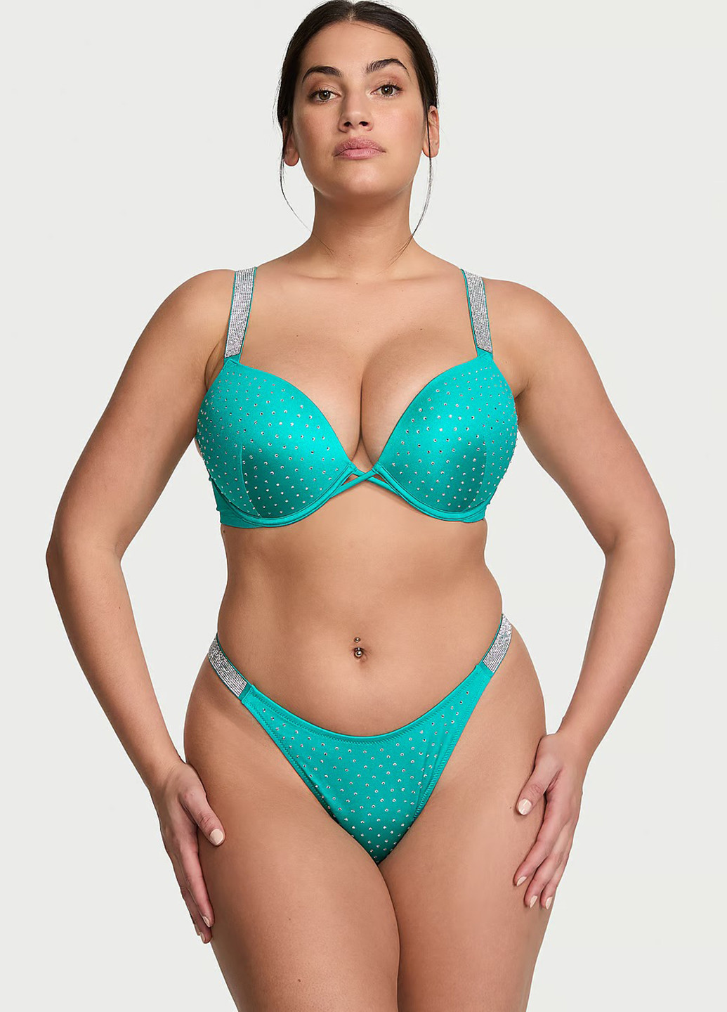 Зелений літній купальник (ліф, трусики) роздільний Victoria's Secret