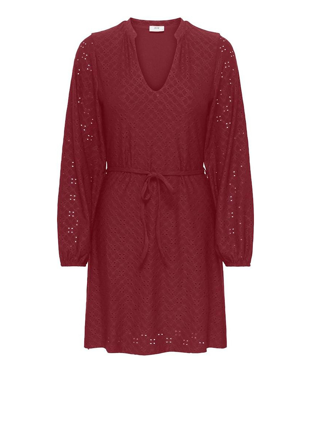 Бордовое кэжуал платье Only однотонное