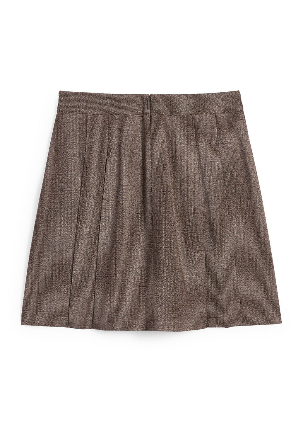 Коричневая кэжуал меланж юбка C&A клешированная, плиссе
