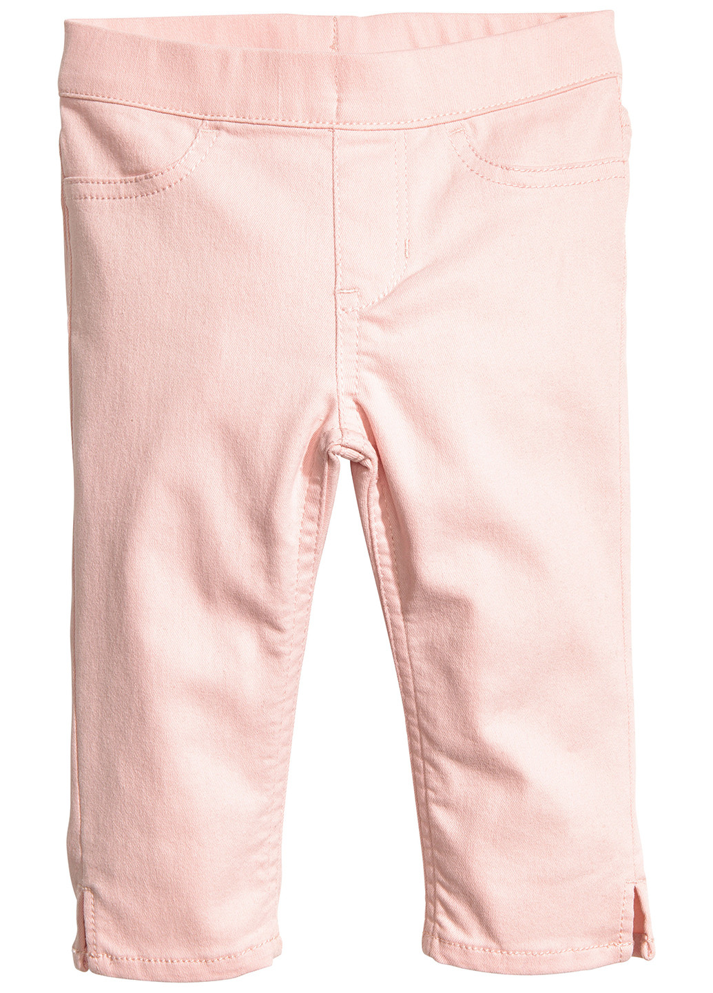 Бриджи H&M средняя талия бледно-розовые кэжуалы