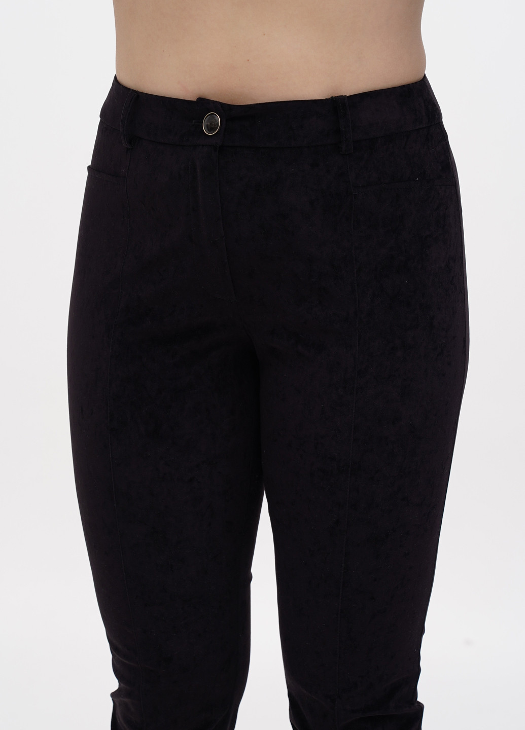 Черные кэжуал демисезонные укороченные, зауженные брюки Marella