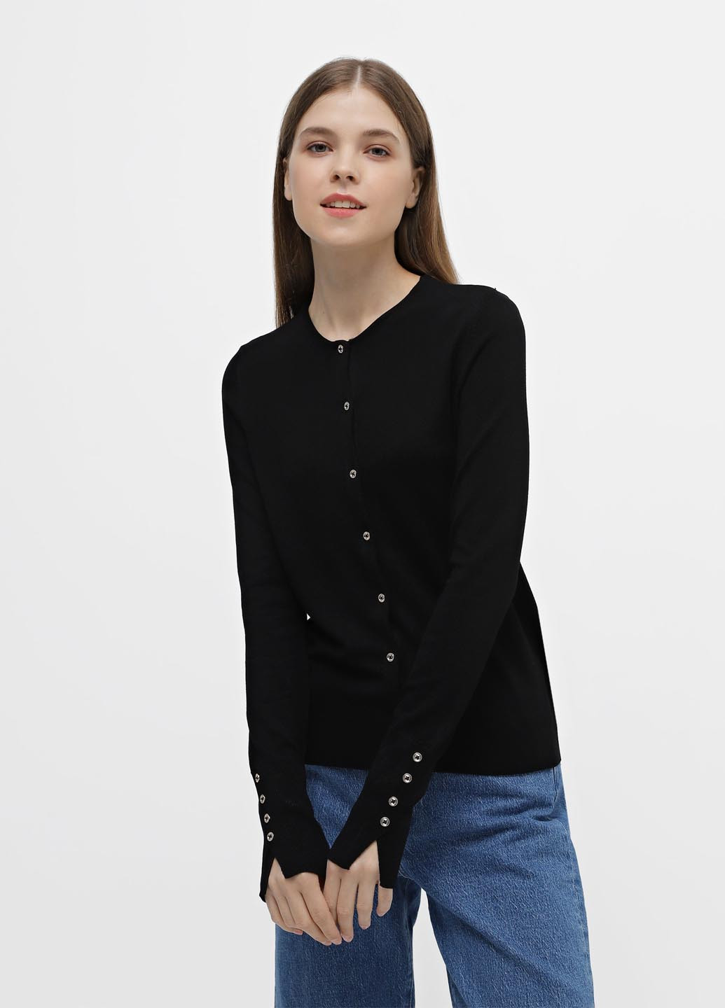 Черный демисезонный кардиган Piazza Italia