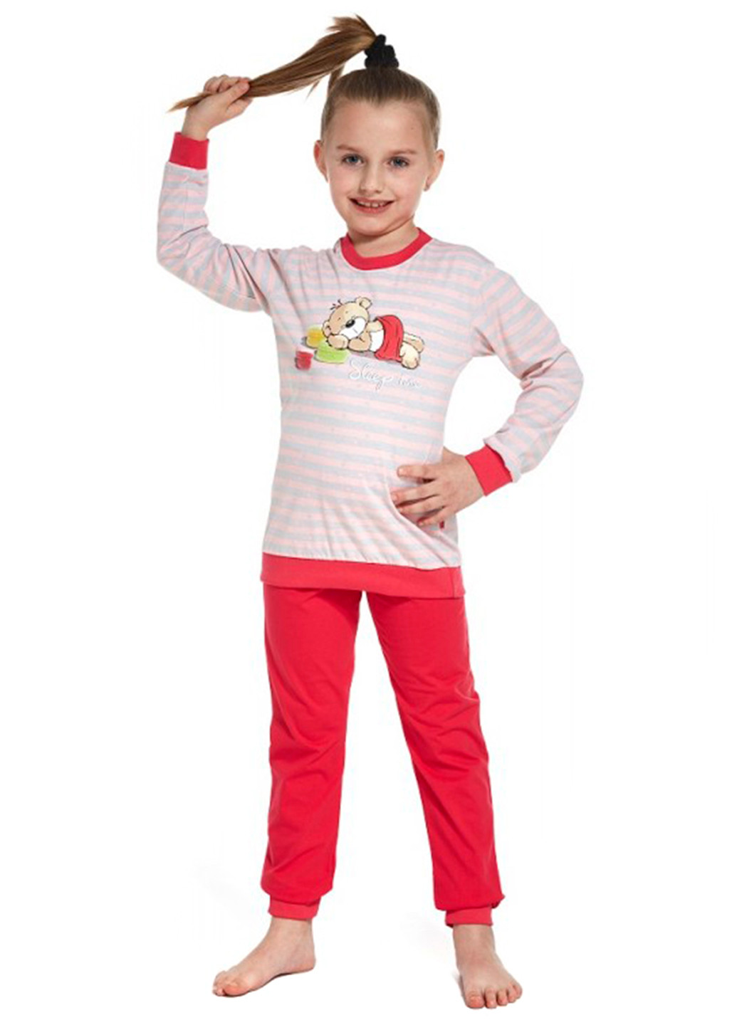Красный демисезонный комплект (свитшот, брюки) Cornette