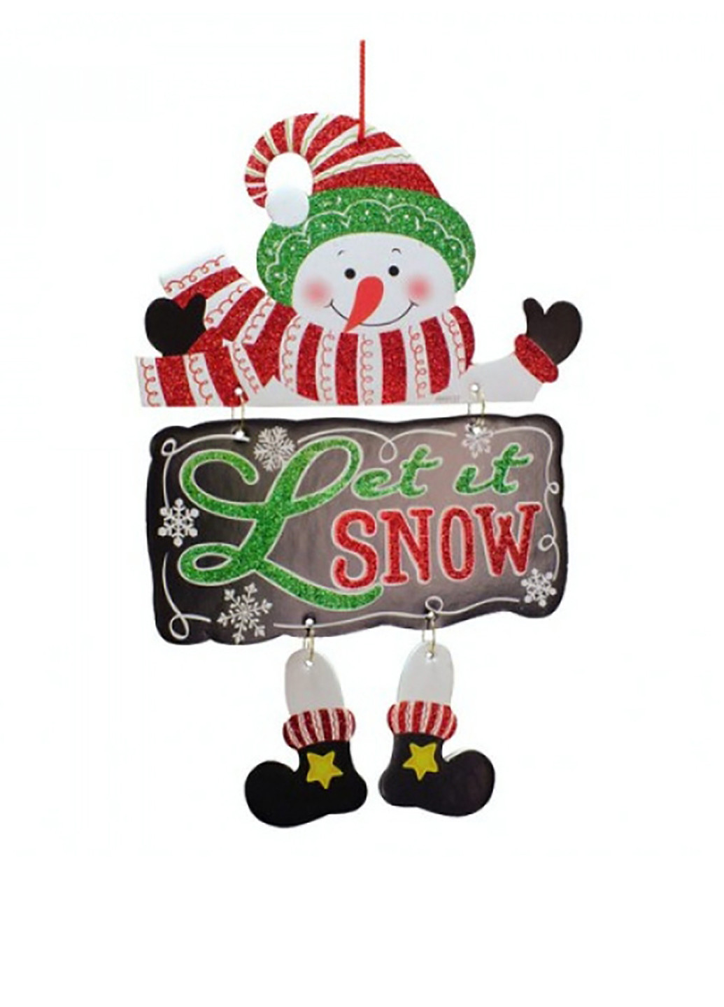 Новорічна підвіска Сніговик, 35 см Seta Decor (286323045)