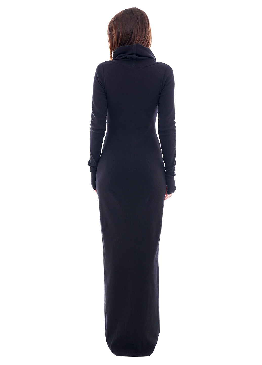 Чорна кежуал сукня AURA однотонна