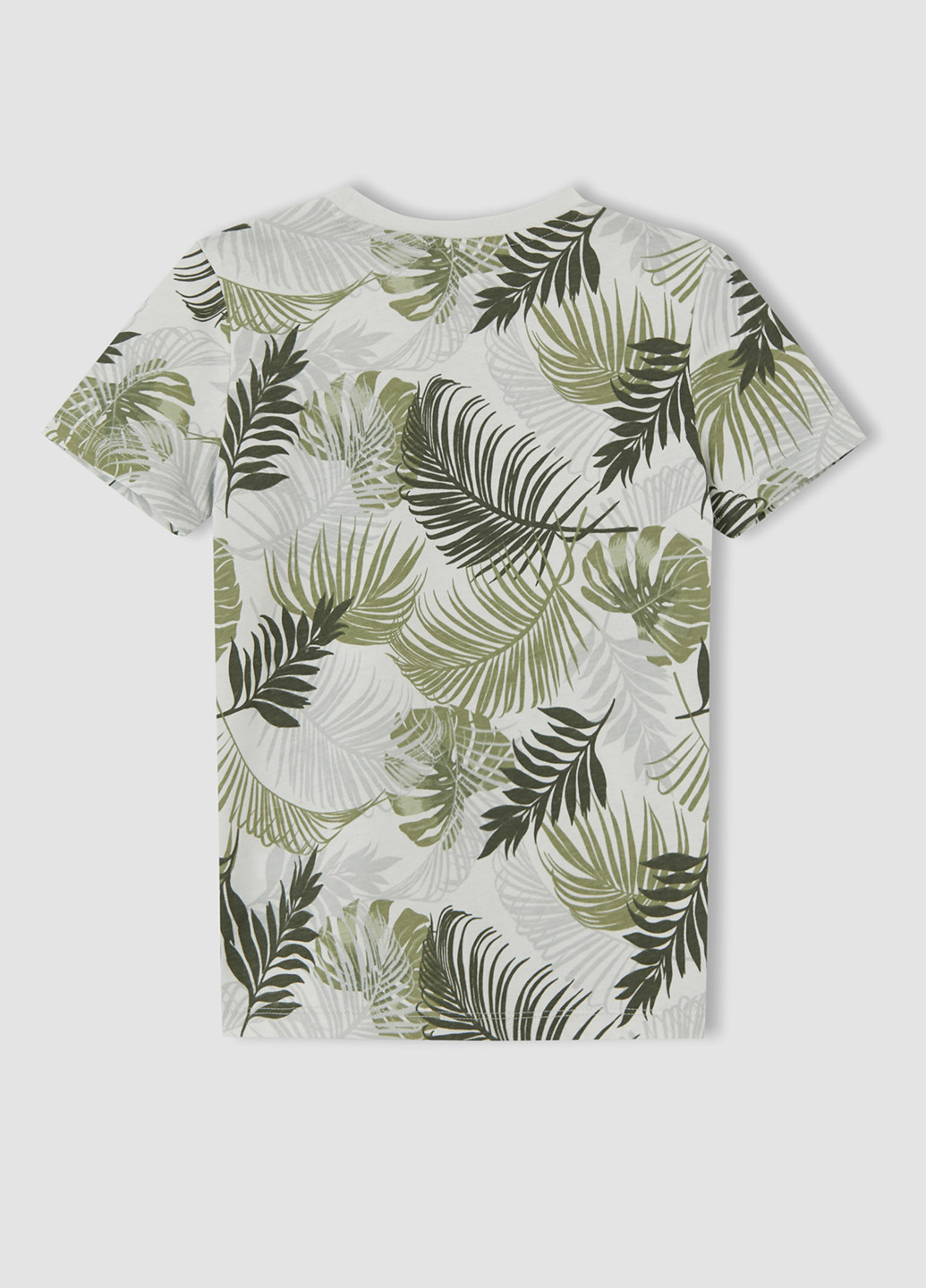 Сіро-зелена літня футболка DeFacto