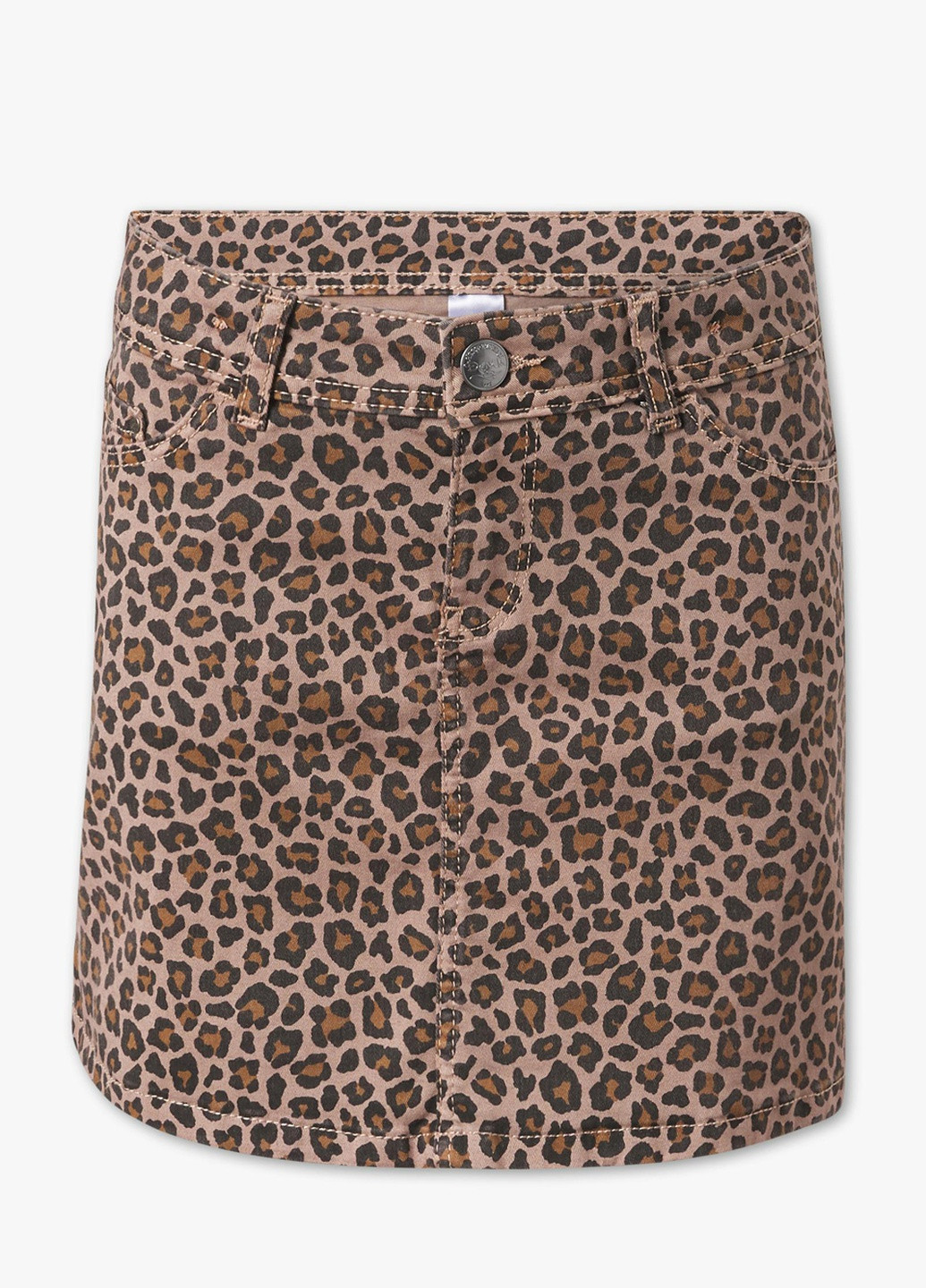 Коричневая леопардовая юбка C&A