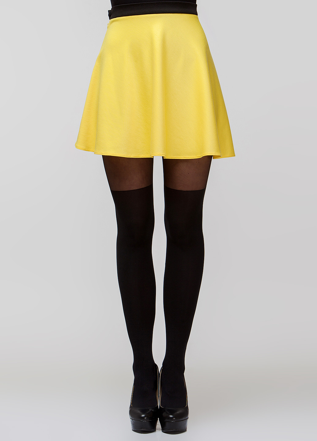 Желтая кэжуал юбка Delfin Collection клешированная