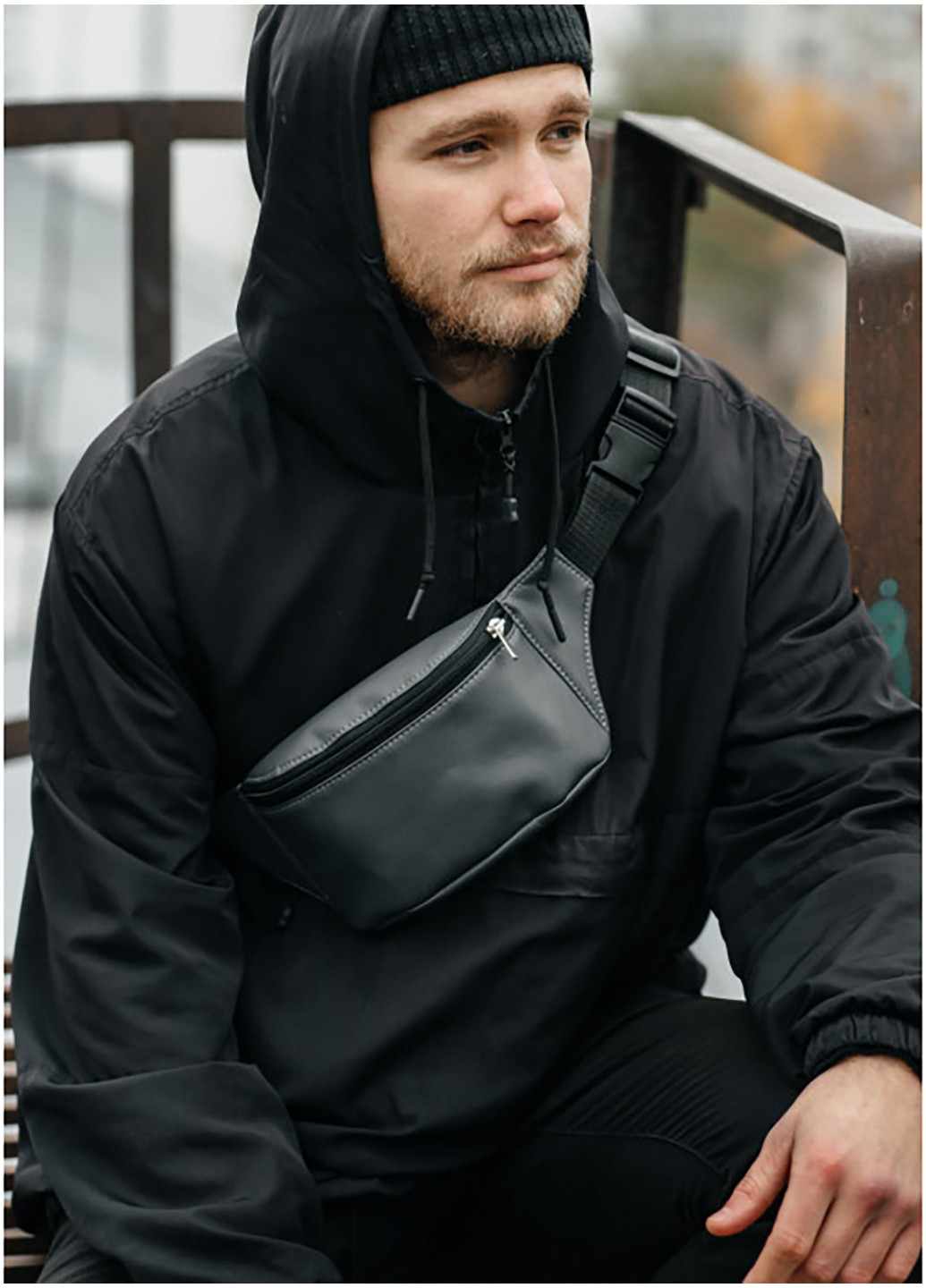 Мужская сумка на пояс (бананка) 22х12х4 см Sambag (252131381)