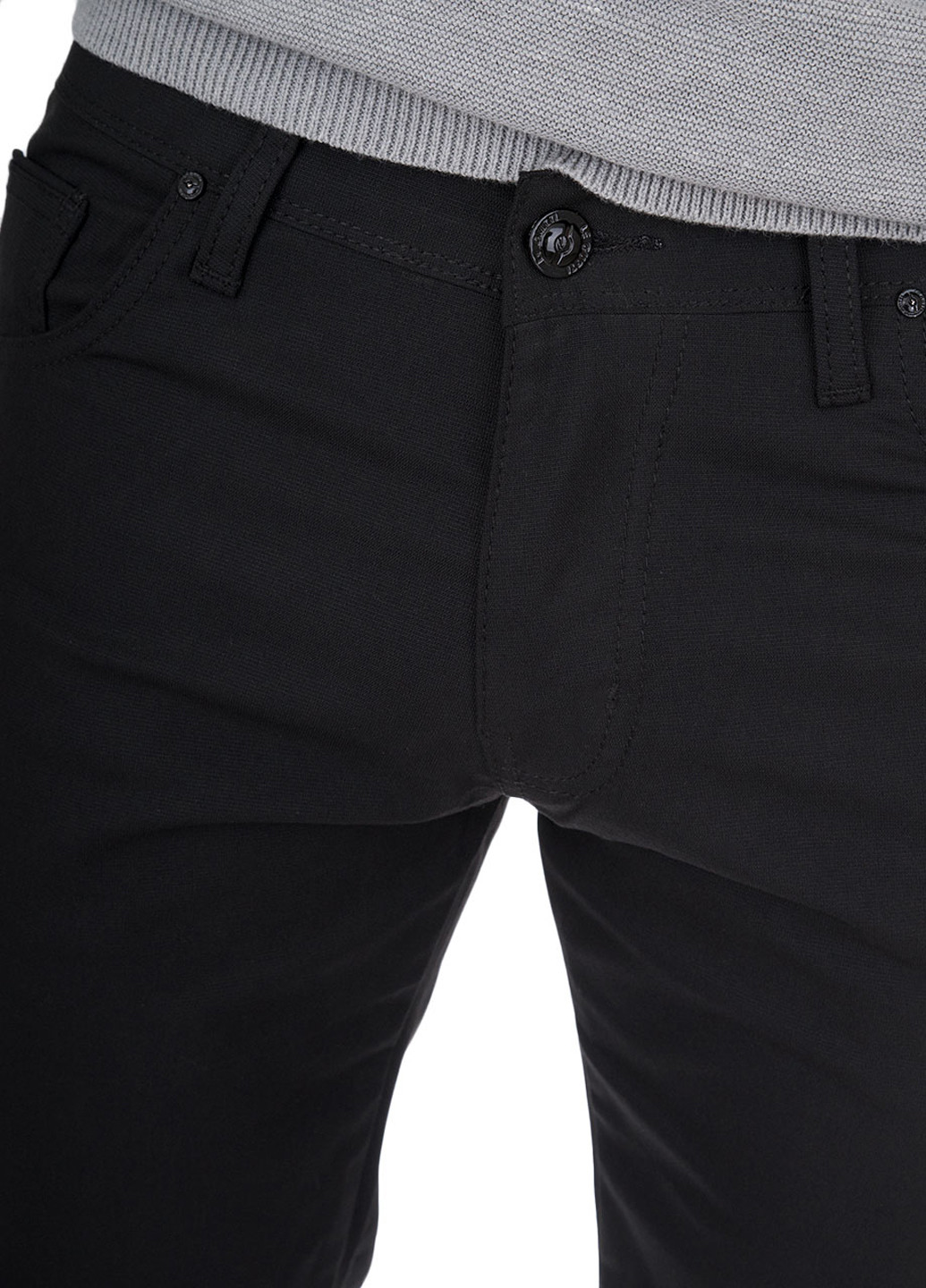 Черные демисезонные прямые джинсы Le Gutti