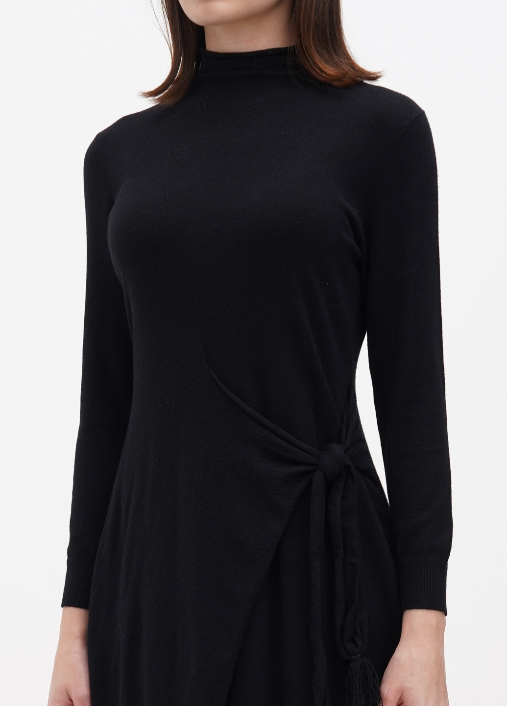 Черное кэжуал платье платье-водолазка Louise Orop однотонное