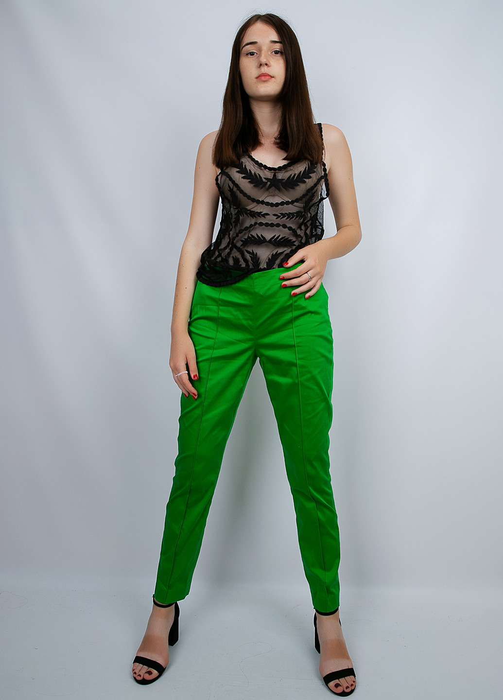 Зеленые кэжуал демисезонные зауженные брюки Ralph Lauren