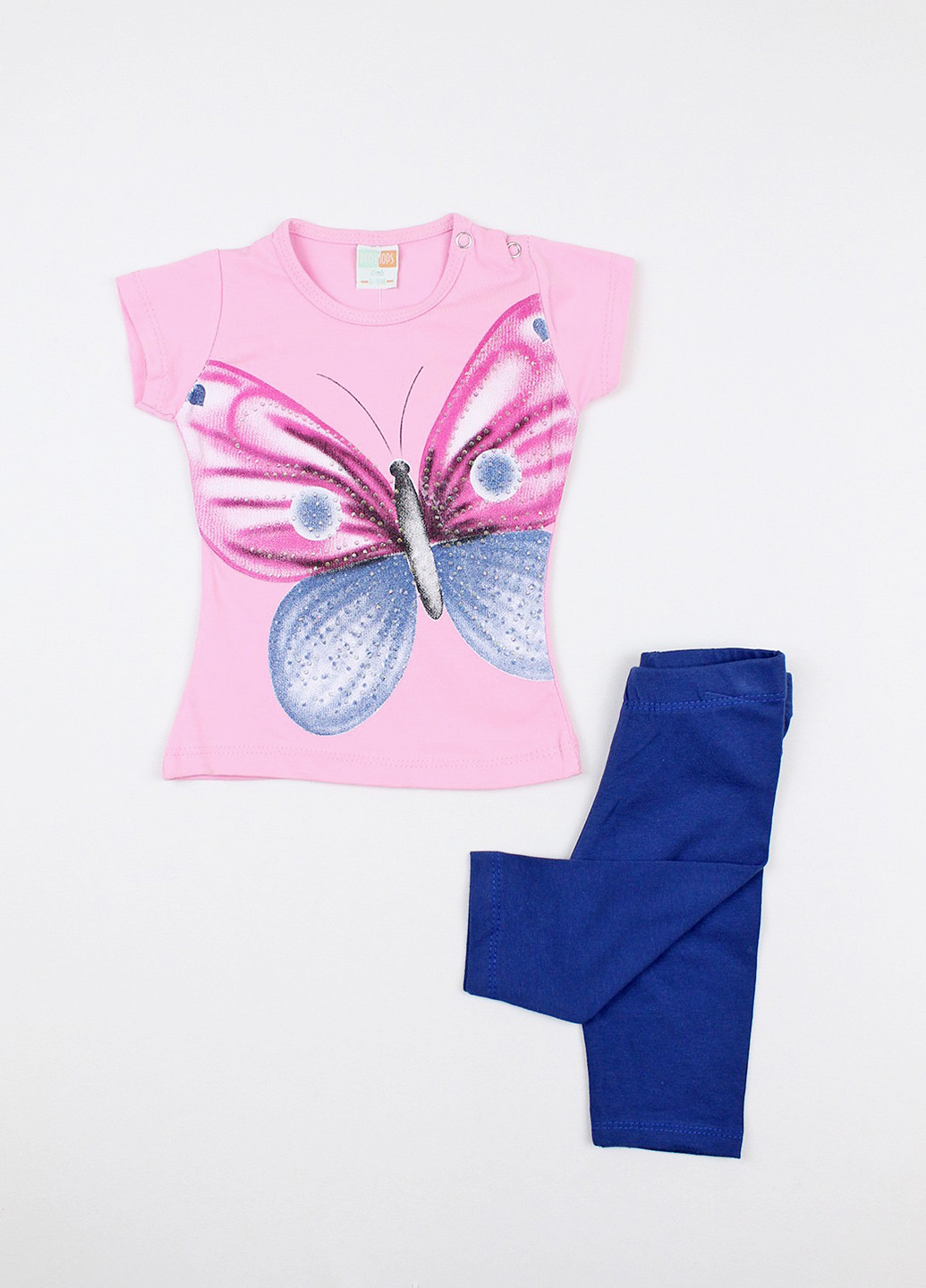 Розовый летний комплект (футболка, леггинсы) Popshopsgirls