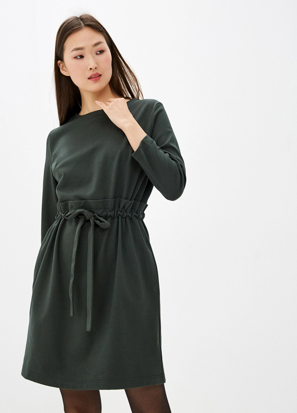 Темно-зеленое кэжуал платье befree