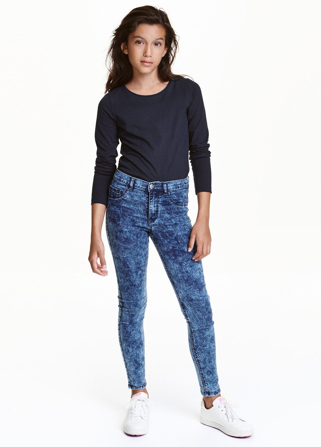 Джинси H&M скінні варенка сині джинсові бавовна