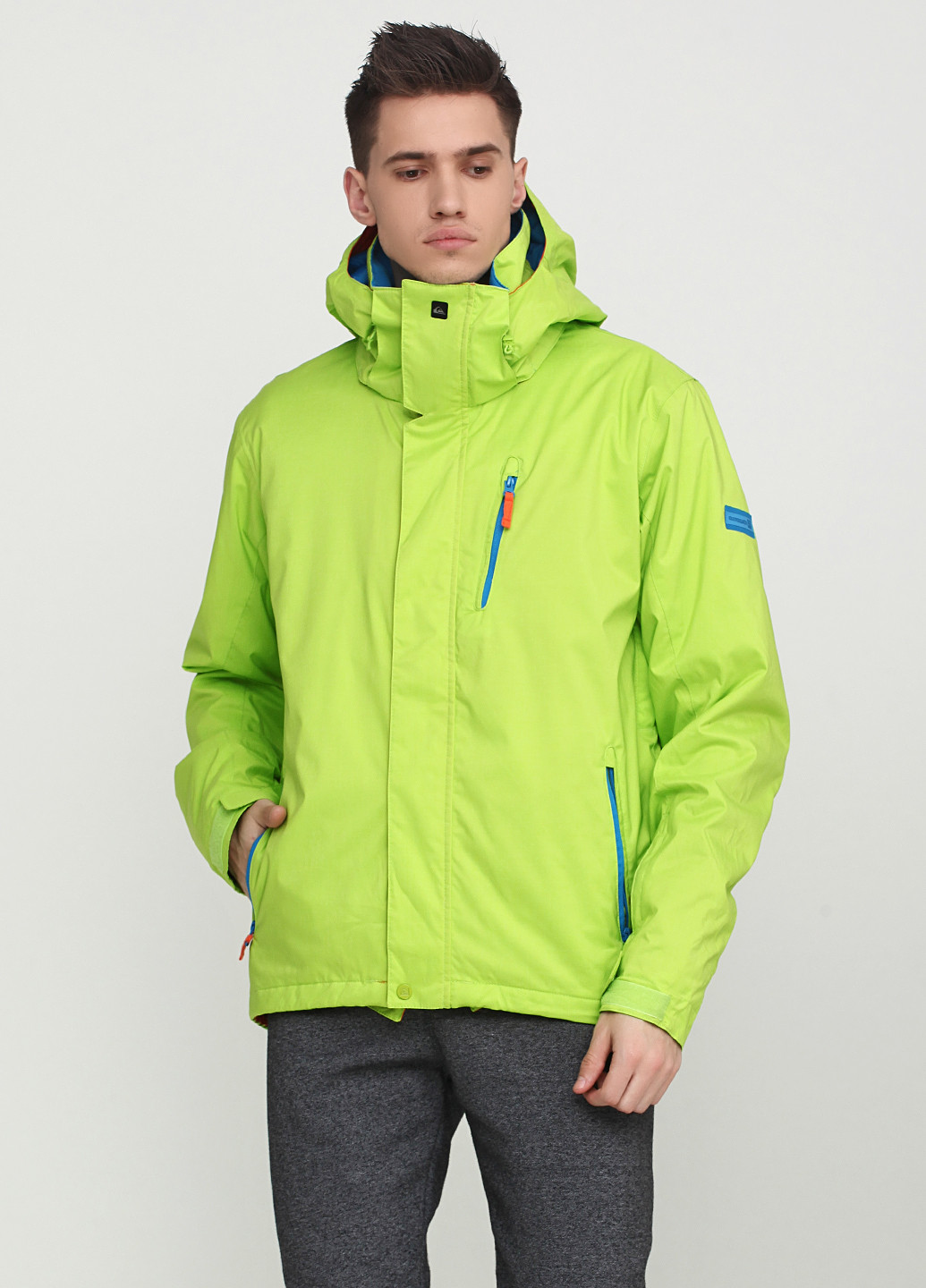 Салатовая зимняя куртка лыжная Quiksilver