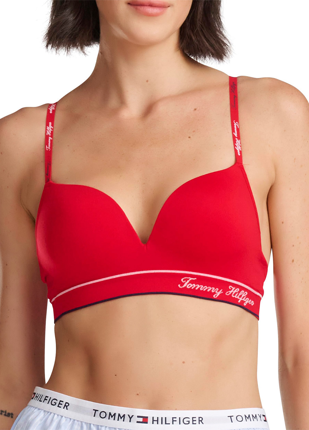 Червоний бюстгальтер Tommy Hilfiger без кісточок нейлон