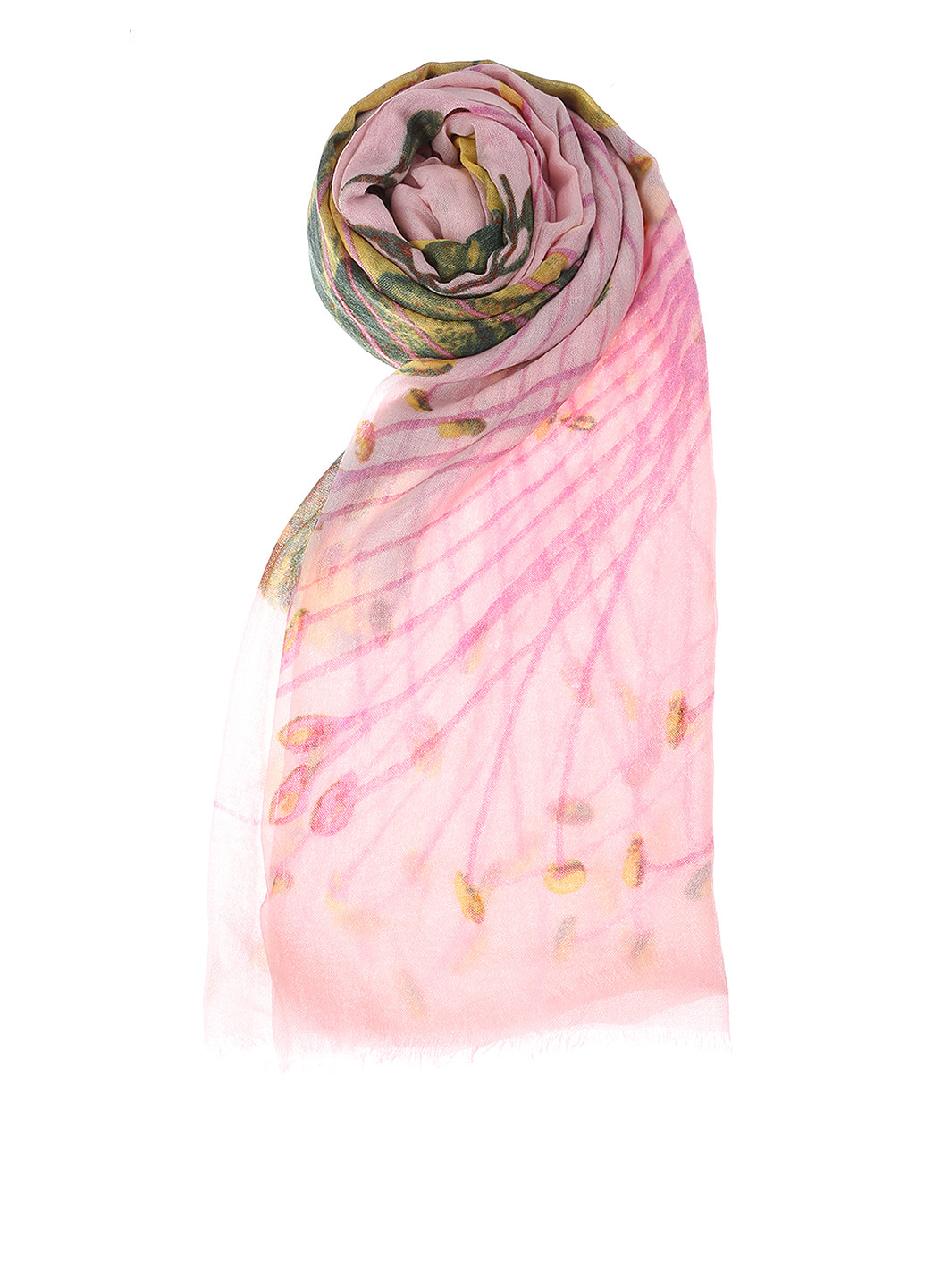 Шарф Becksondergaard абстрактный светло-розовый кэжуал