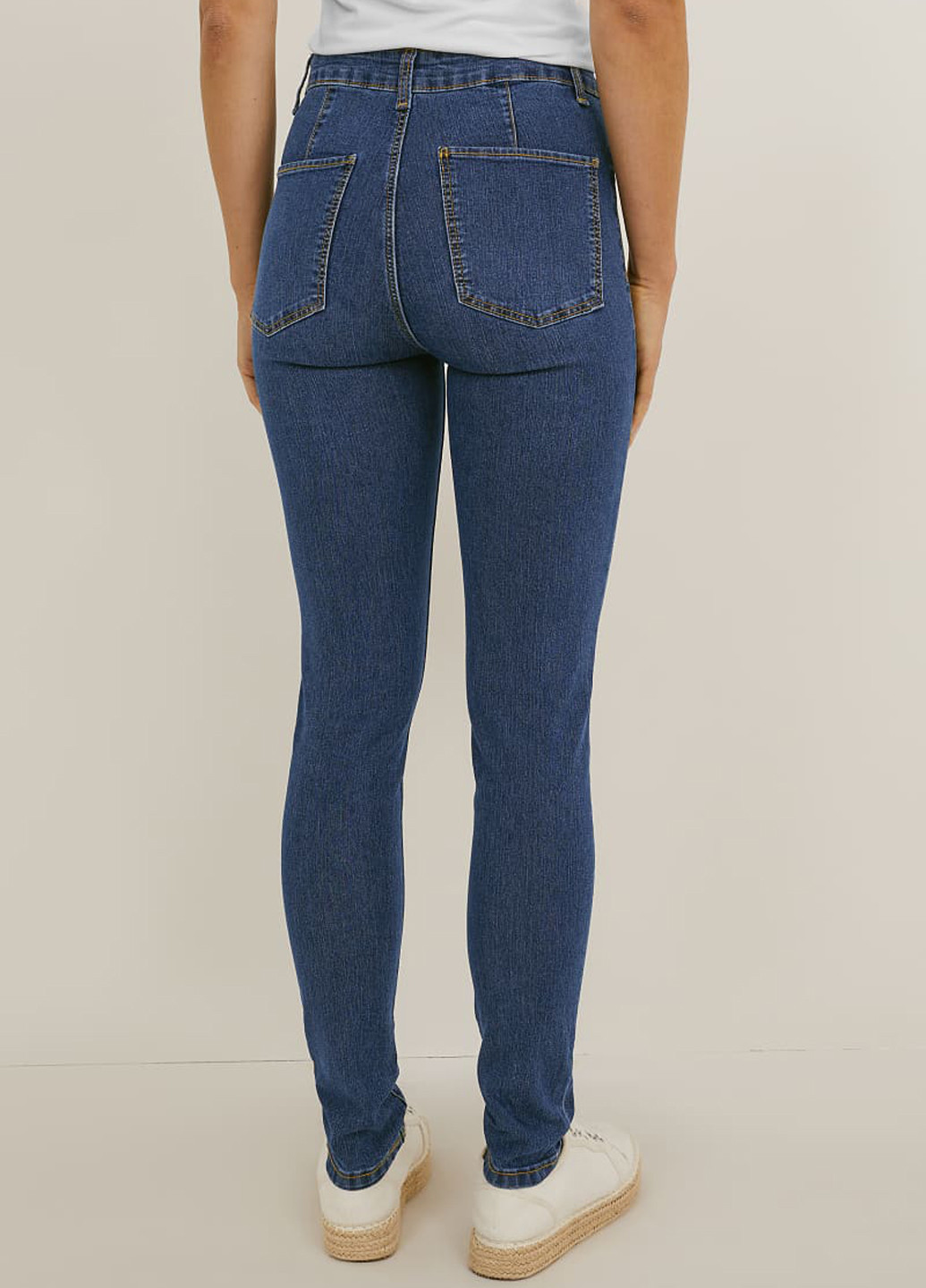 Синие демисезонные джеггинсы C&A