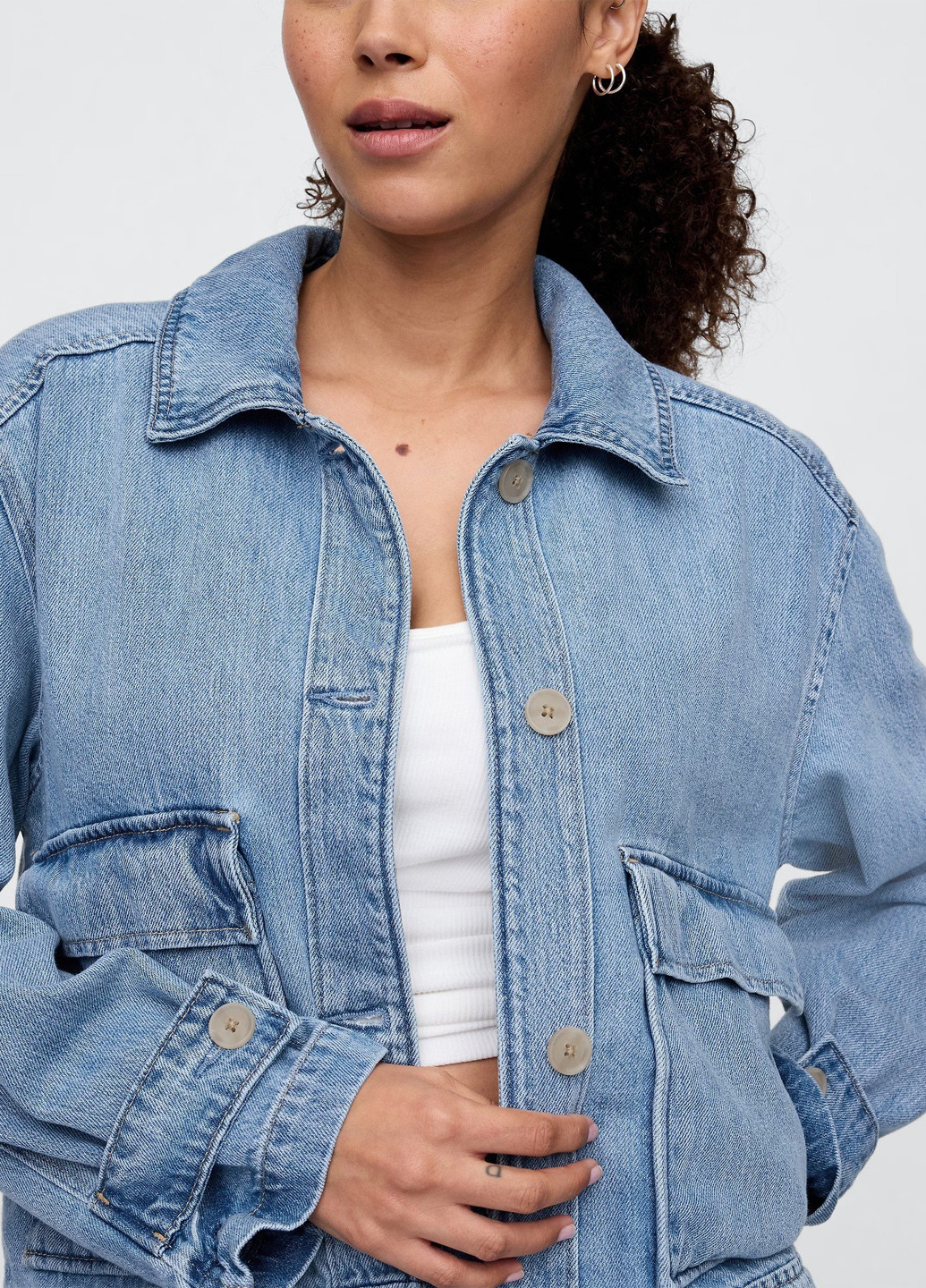 Блакитна демісезонна куртка Gap