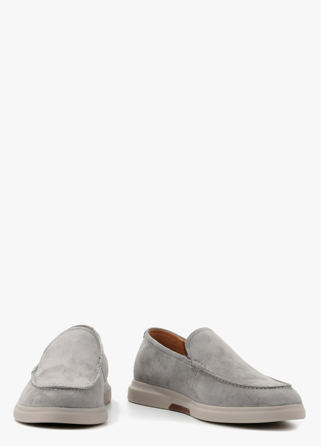 Серые классические, кэжуал туфли Le'BERDES без шнурков