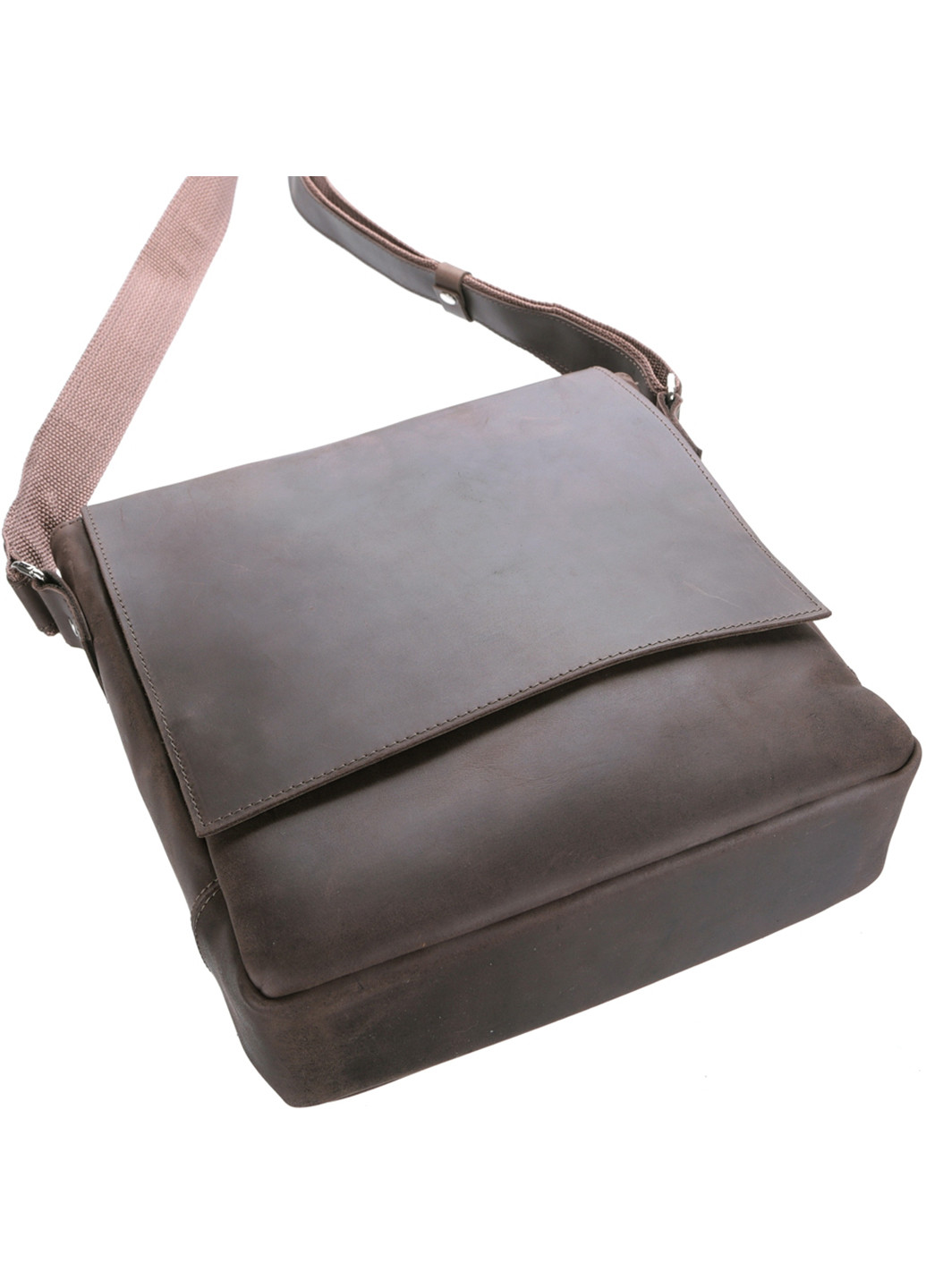 Мужской кожаный мессенджер 24х26х8 см Shvigel (252127911)