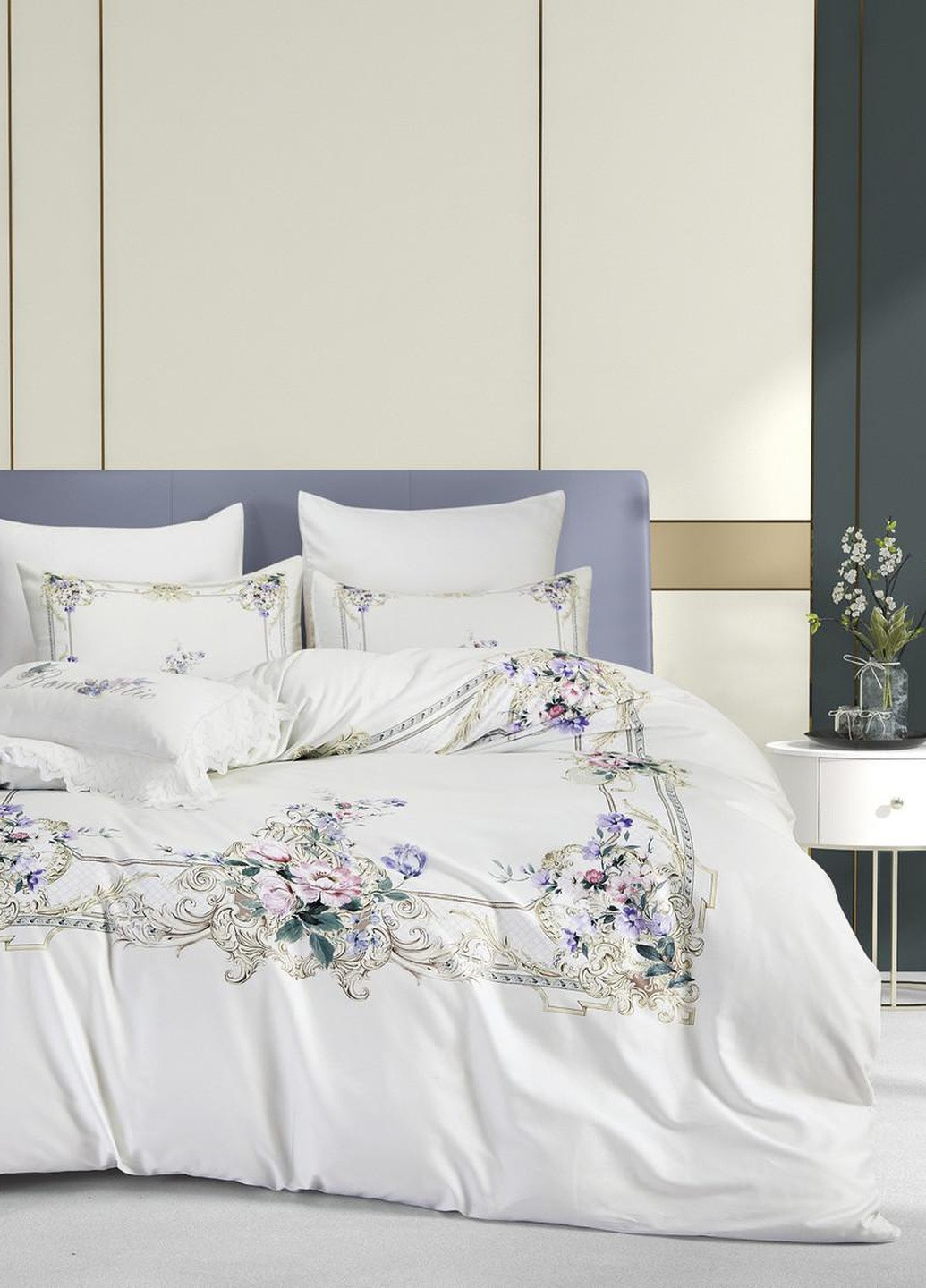 Постільна білизна євро єгипетська бавовна 200х220 см (DS5E) Vie Nouvelle Digital (253754926)