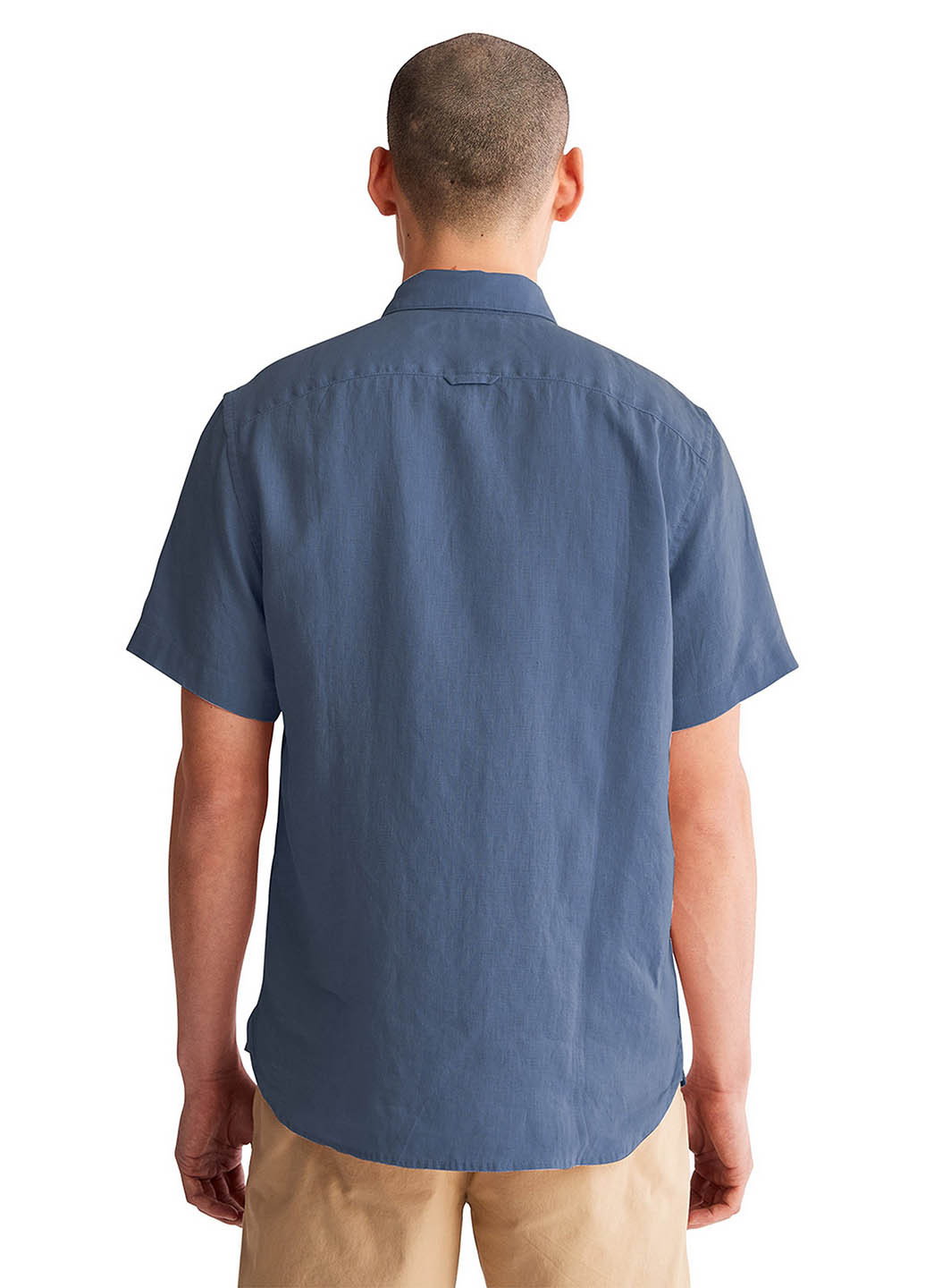 Синяя кэжуал рубашка с логотипом Timberland