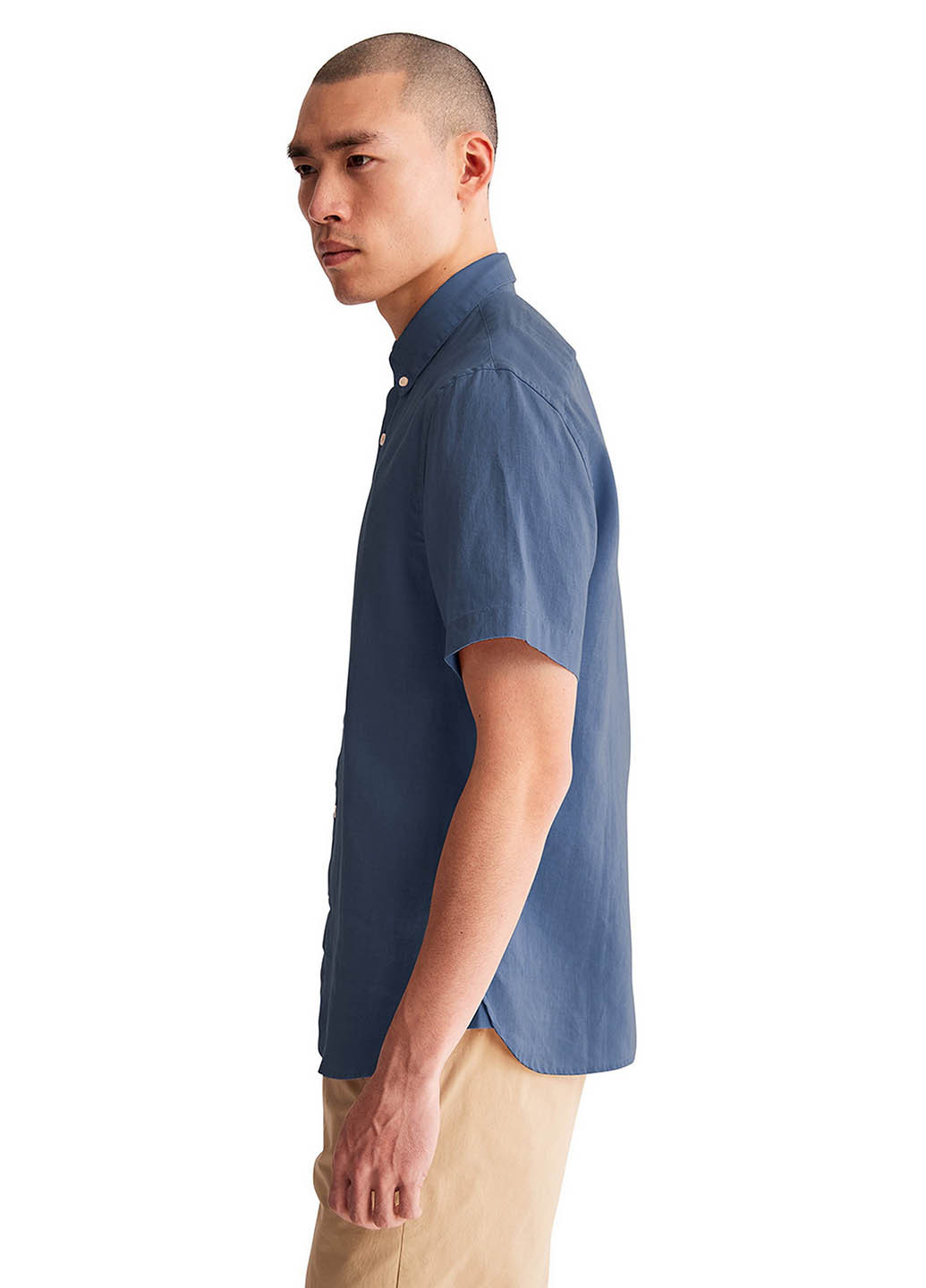 Синяя кэжуал рубашка с логотипом Timberland