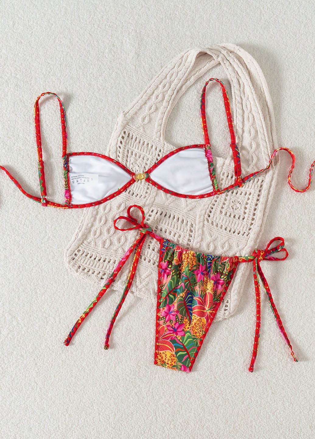 Комбінований демісезонний купальник (ліф, трусики) бікіні, роздільний SHEIN