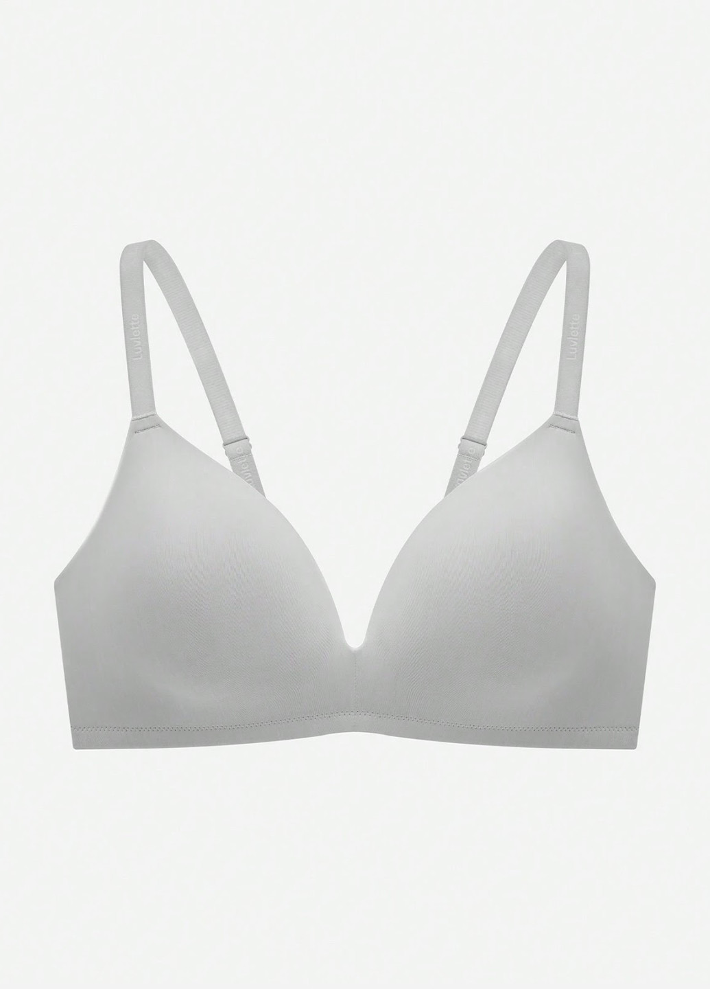 Светло-серый бралетт бюстгальтер SHEIN без косточек полиамид