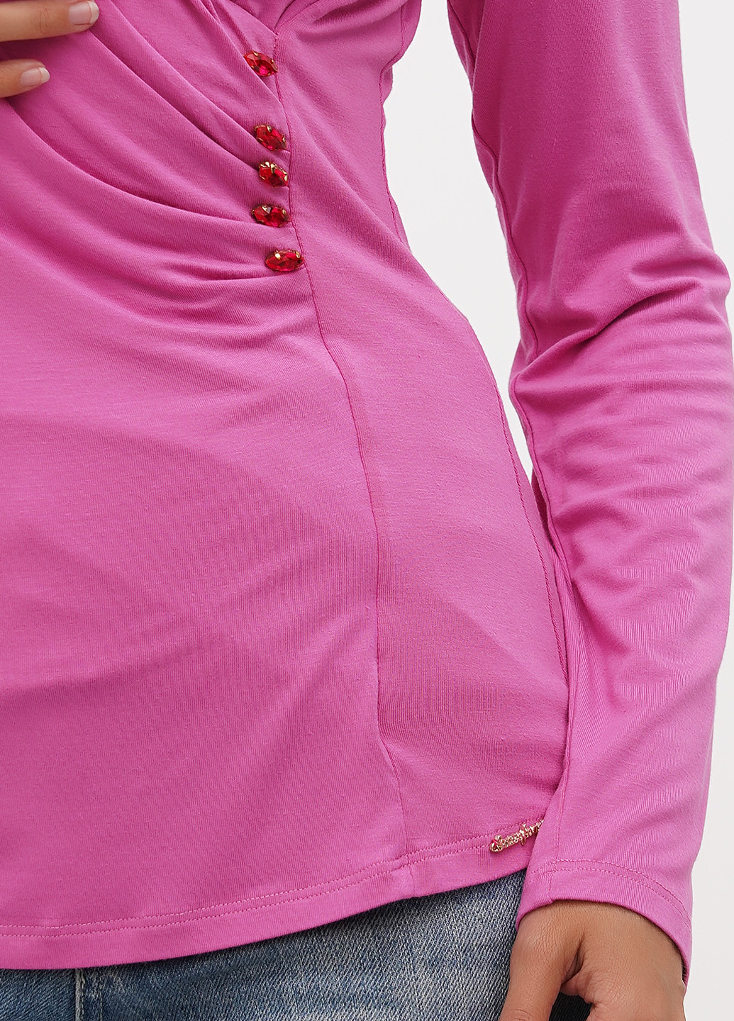 Фуксия блуза на запах Sassofono