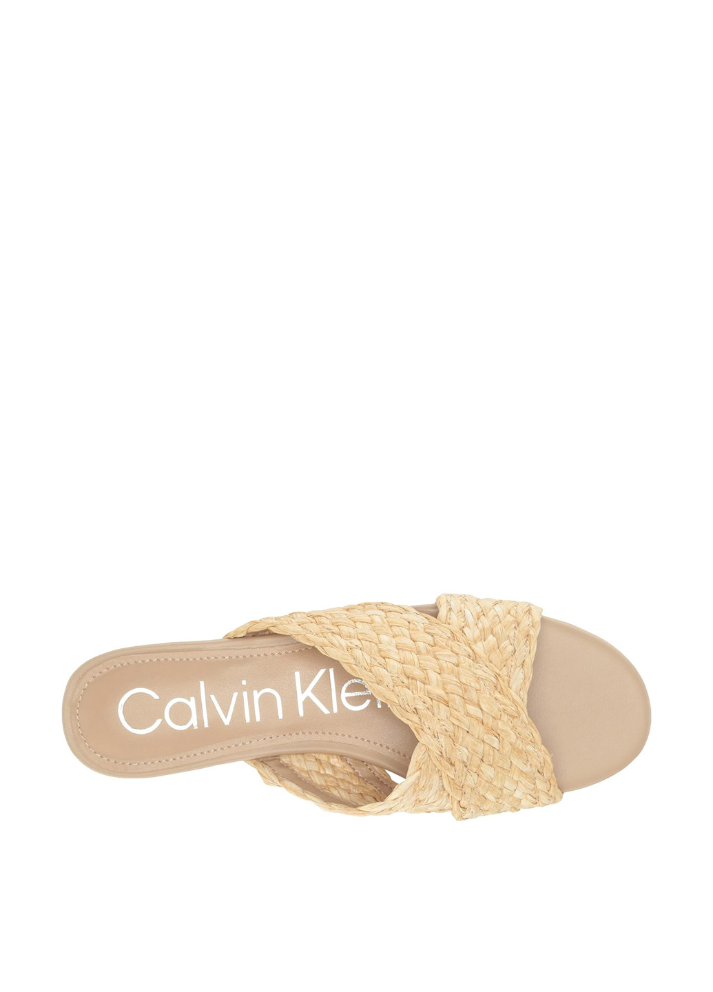 Бежевые шлепанцы Calvin Klein плетение