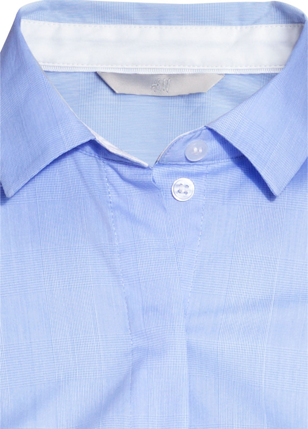 Сорочка H&M блакитна ділова бавовна