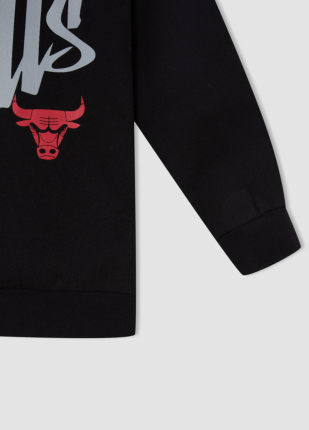 Chicago Bulls DeFacto Свитшот надписи чёрные кэжуалы хлопок, футер