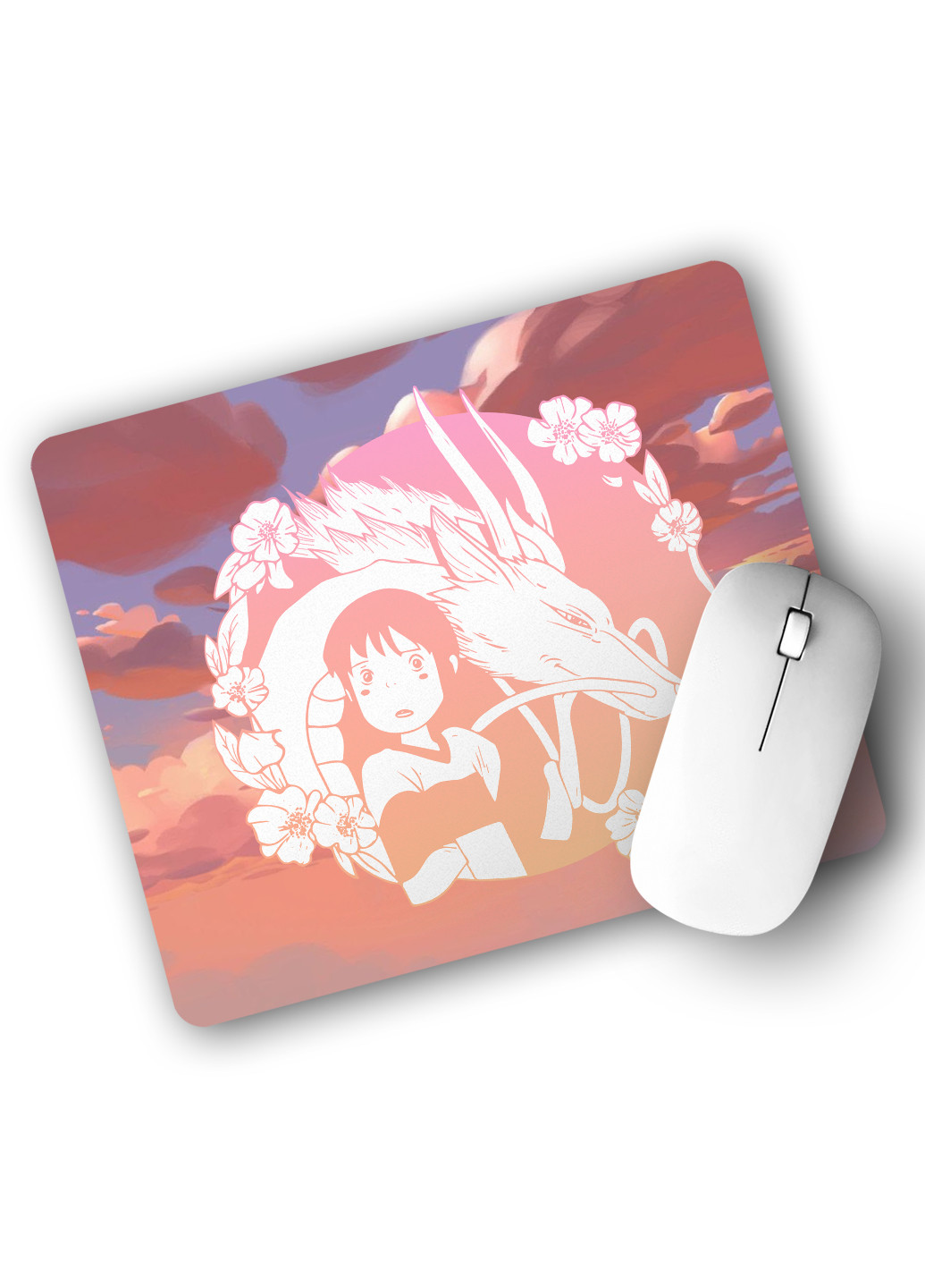 Коврик для мышки Тихиро Огино Сэн и Хаку Унесённые призраками (Spirited Away) (25108-2647) 29х21 см MobiPrint (224437326)