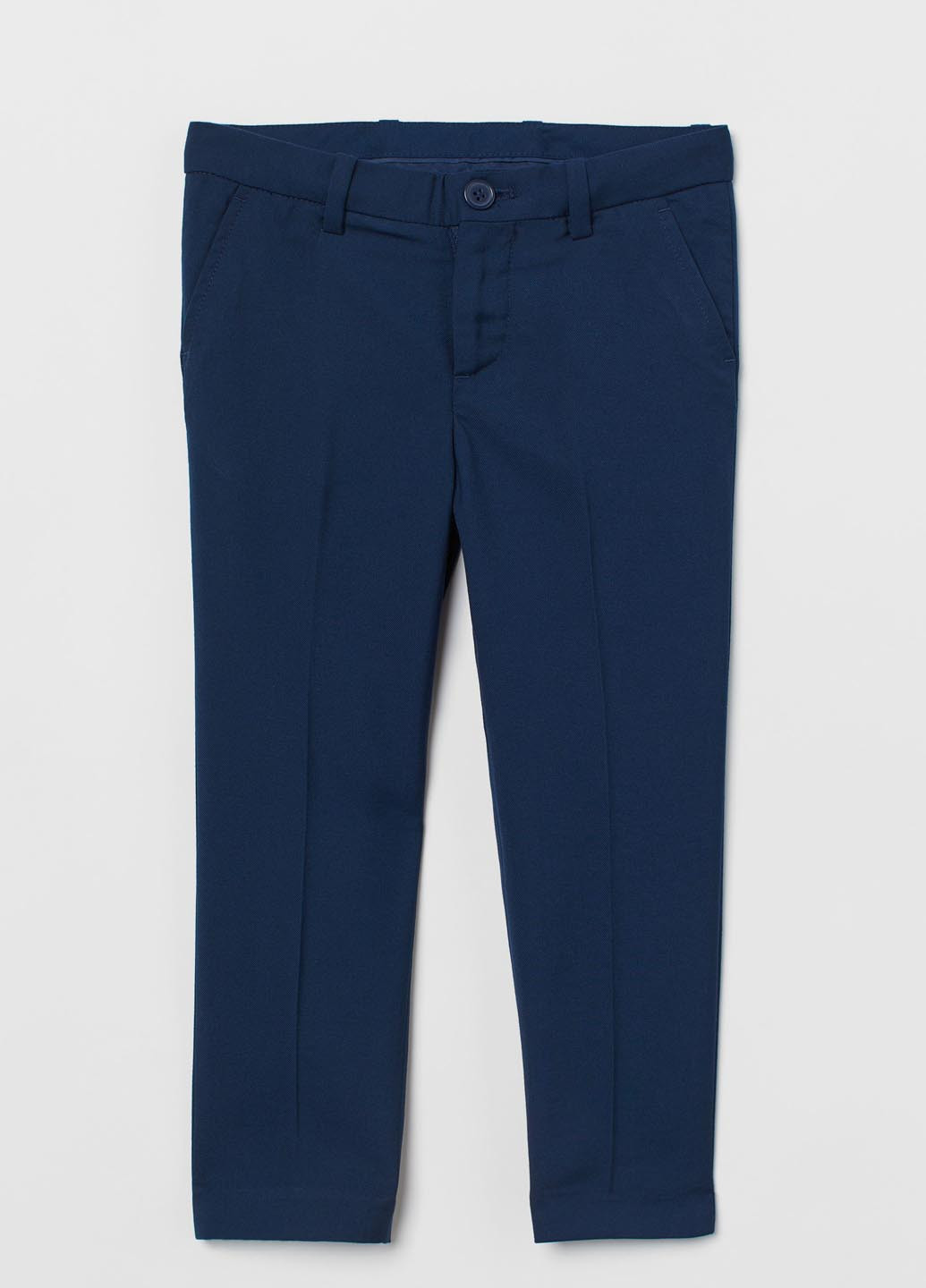 Темно-синие кэжуал демисезонные брюки зауженные, прямые H&M