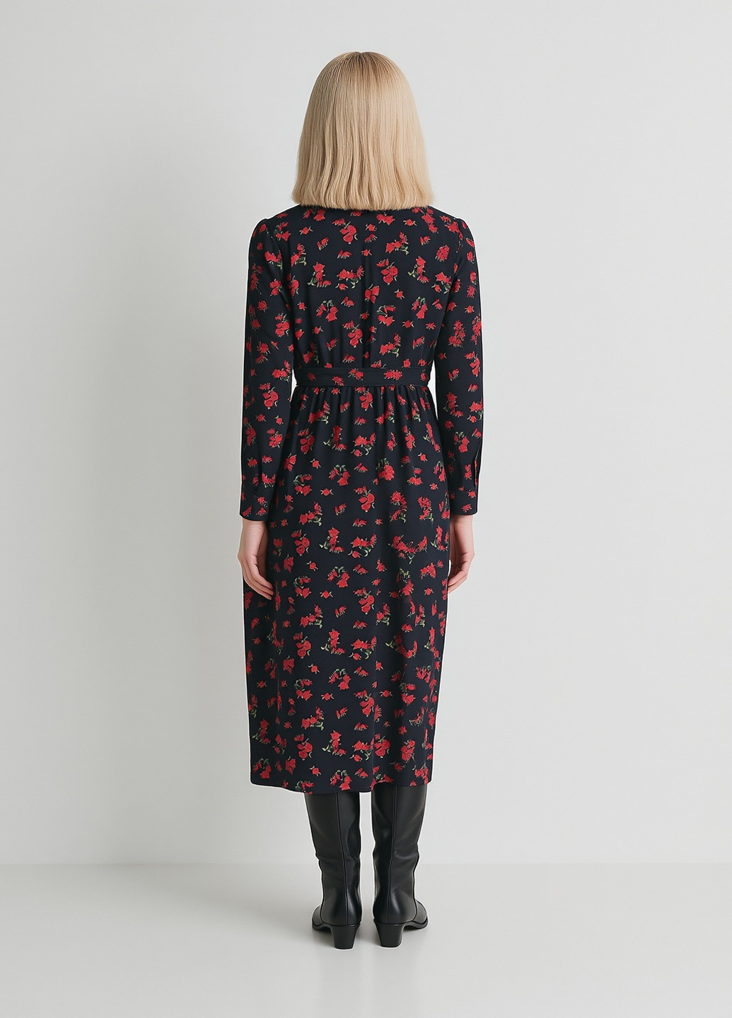 Чорна кежуал сукня для вагітних в стилі армпір Reserved з квітковим принтом
