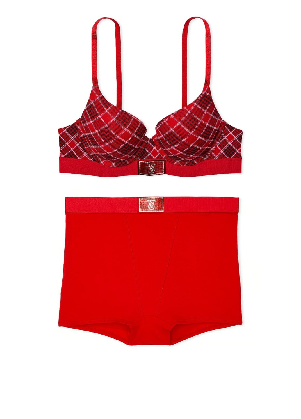 Червоний демісезонний комплект (бюстгальтер, трусики) Victoria's Secret