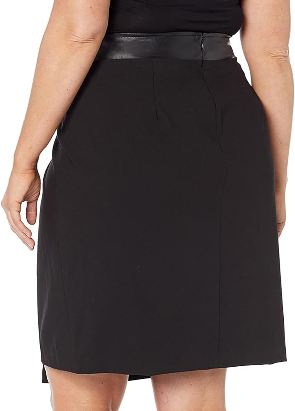Черная кэжуал однотонная юбка Calvin Klein на запах