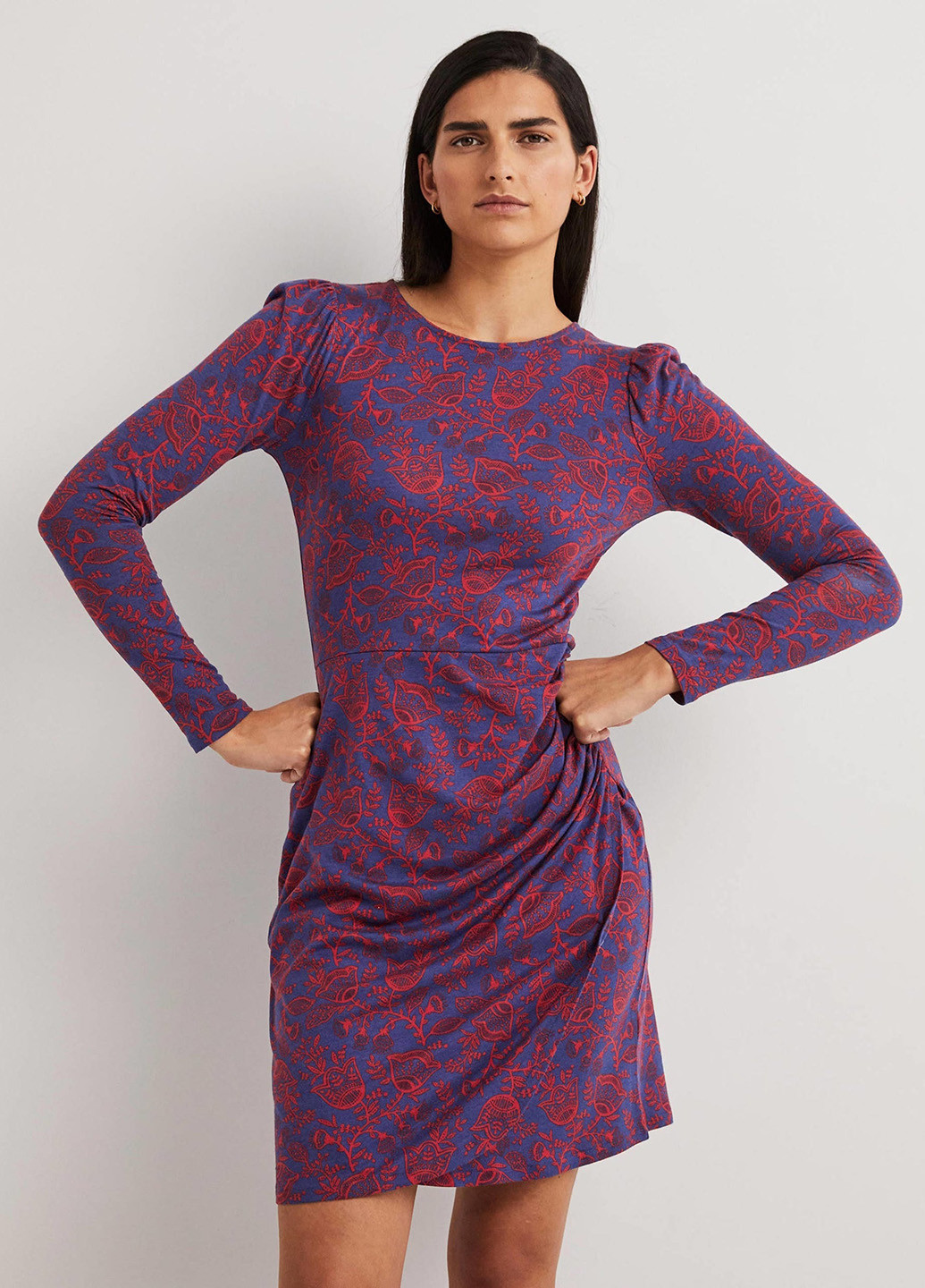 Комбінована кежуал сукня на запах Boden з малюнком