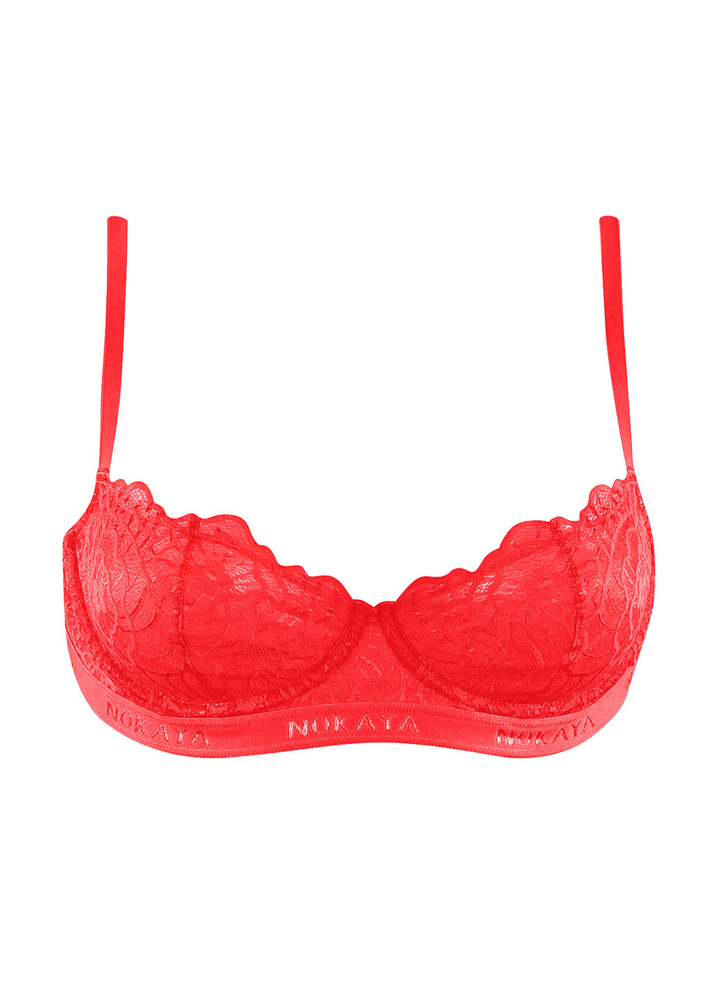 Красный корбей бюстгальтер Nokaya с косточками полиамид, кружево