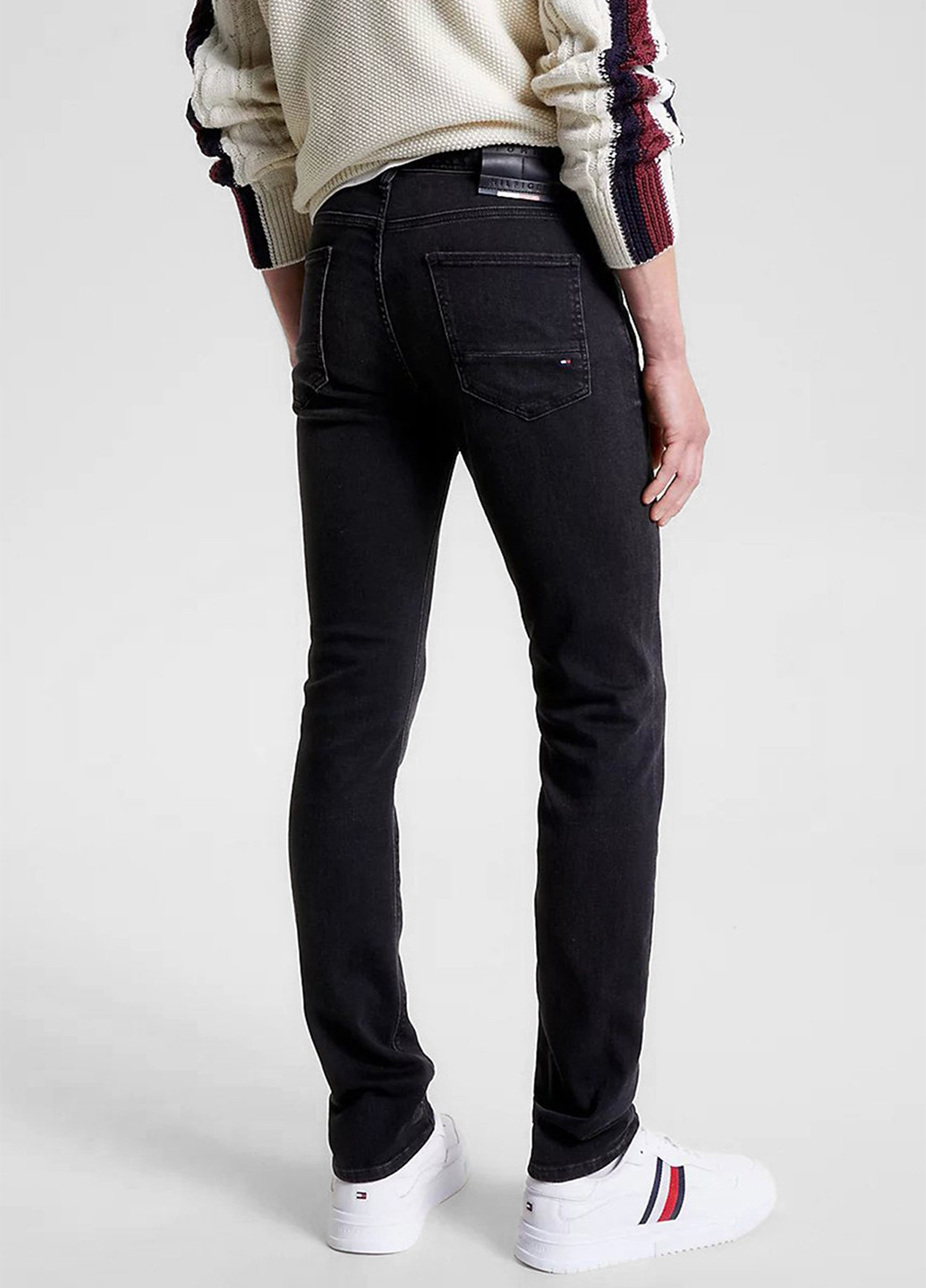 Черные демисезонные зауженные джинсы Tommy Hilfiger