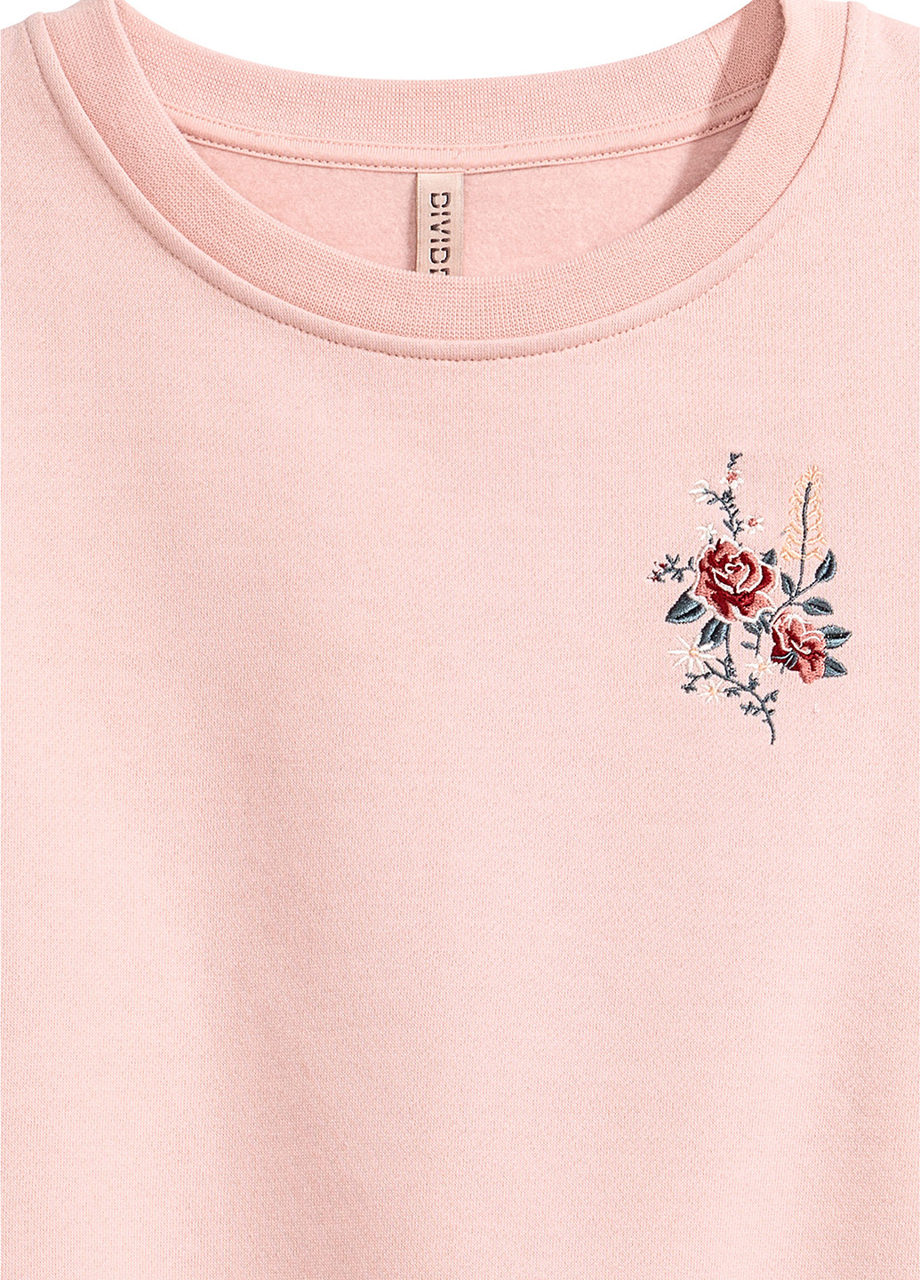 Світшот H&M - Прямий крій квітковий рожевий кежуал - (156439165)